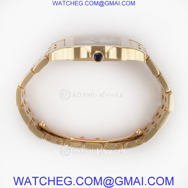 Cartier w25062x9 Santos Demoiselle Quartz Unisex 18k yellow gold 4