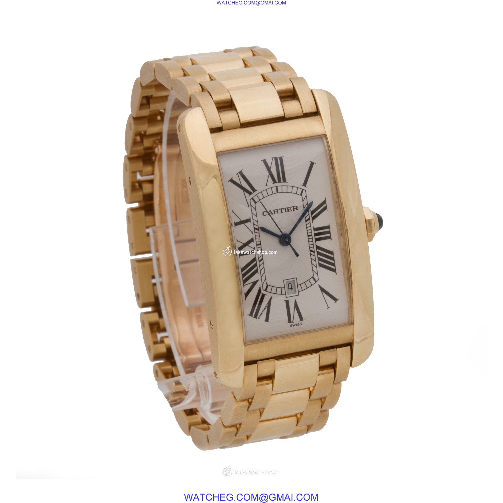 Cartier W26031K2 Tank American Automatic Male 18k yellow gold 4