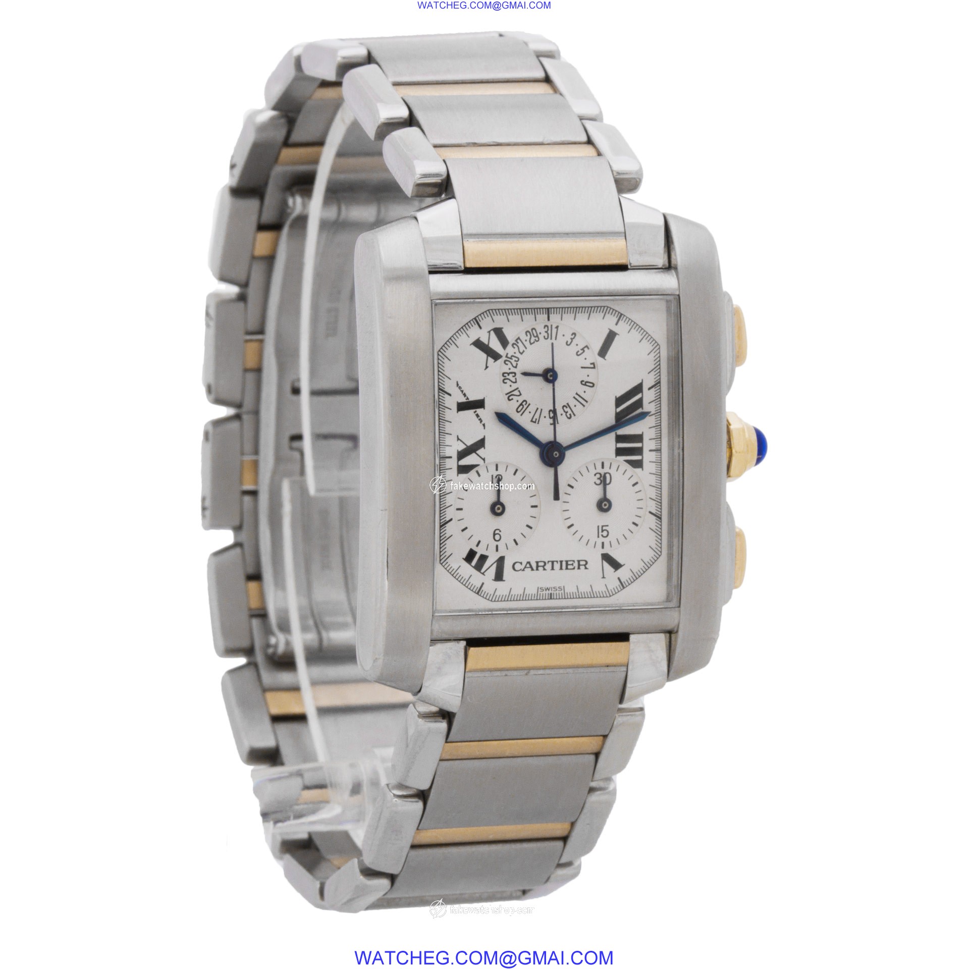 Cartier W51004Q4 Tank Francaise Quartz Male Stainless Steel 4