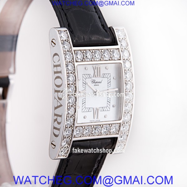 Chopard 445/1 Your Happy Quartz Female 18k White Gold 4