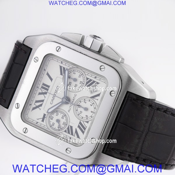 Cartier w2090x8 Santos 100 Automatic Male Stainless Steel 4