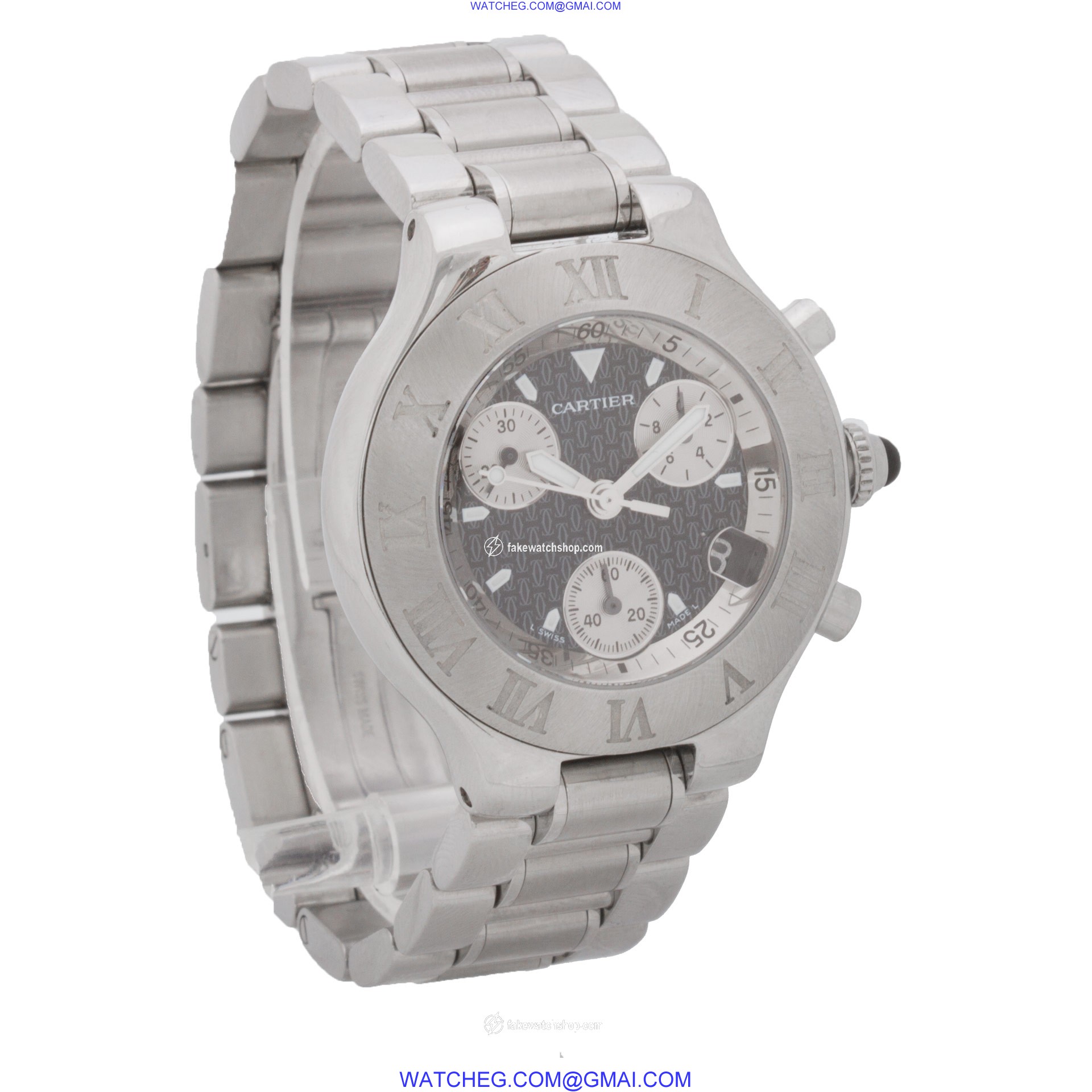Cartier w10172t2. Chronoscaph Quartz Male Stainless Steel 4