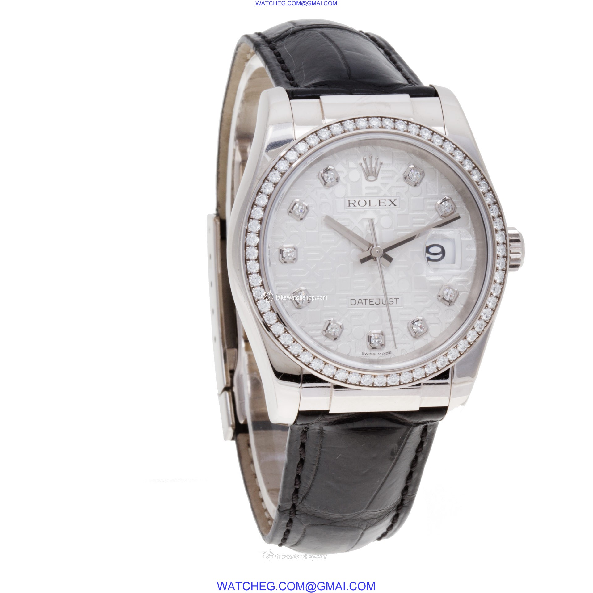 Rolex 116189 Datejust Automatic Unisex 18k White Gold 4