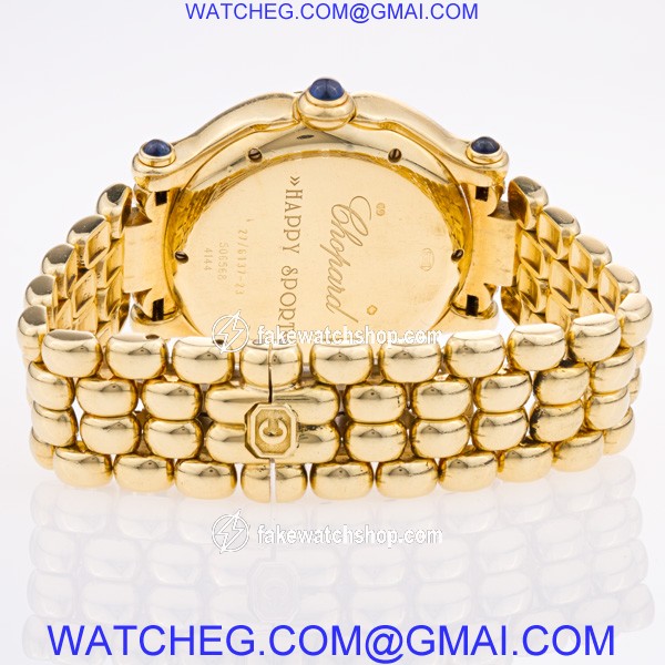Chopard 27/6137-23 Happy Sport Quartz Female 18k yellow gold 4