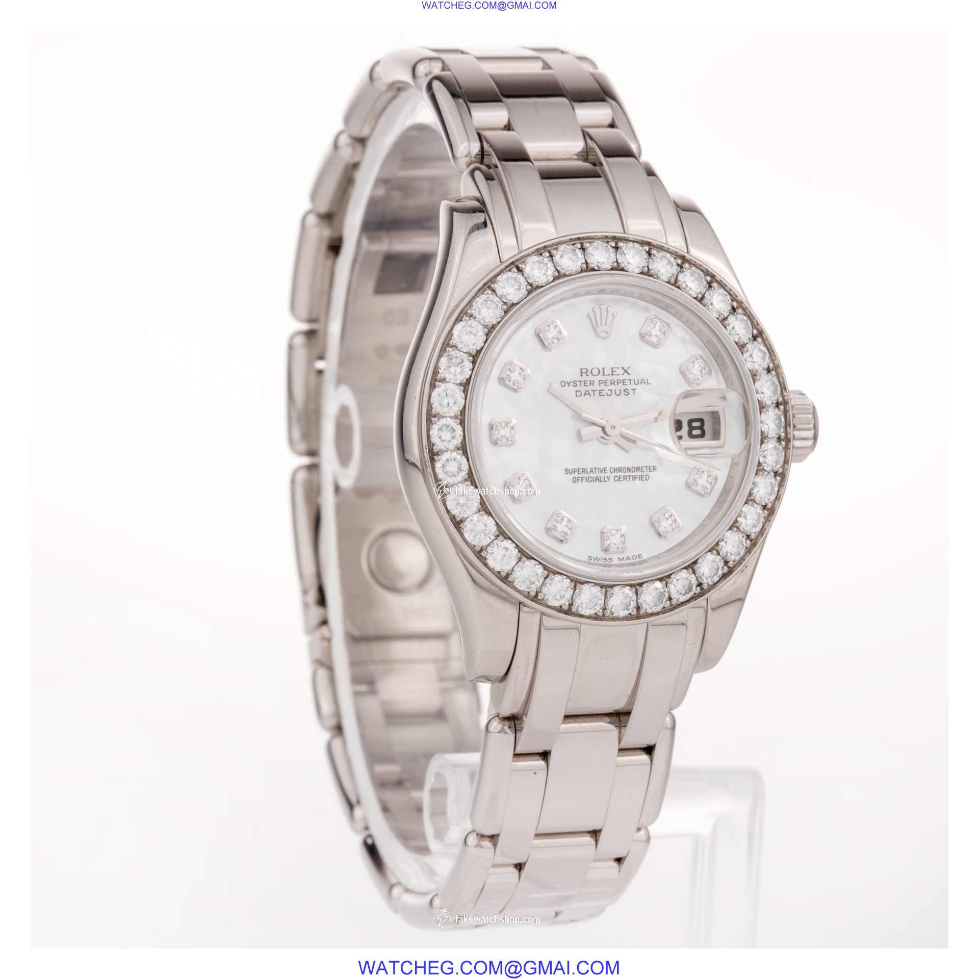 Rolex 80299 Pearlmaster Automatic Female 18k White Gold 4