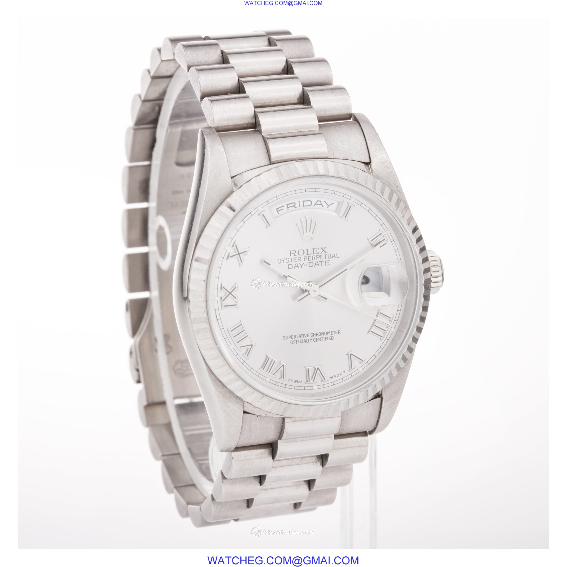 Rolex 18239 Day-Date Automatic Male 18k White Gold 4