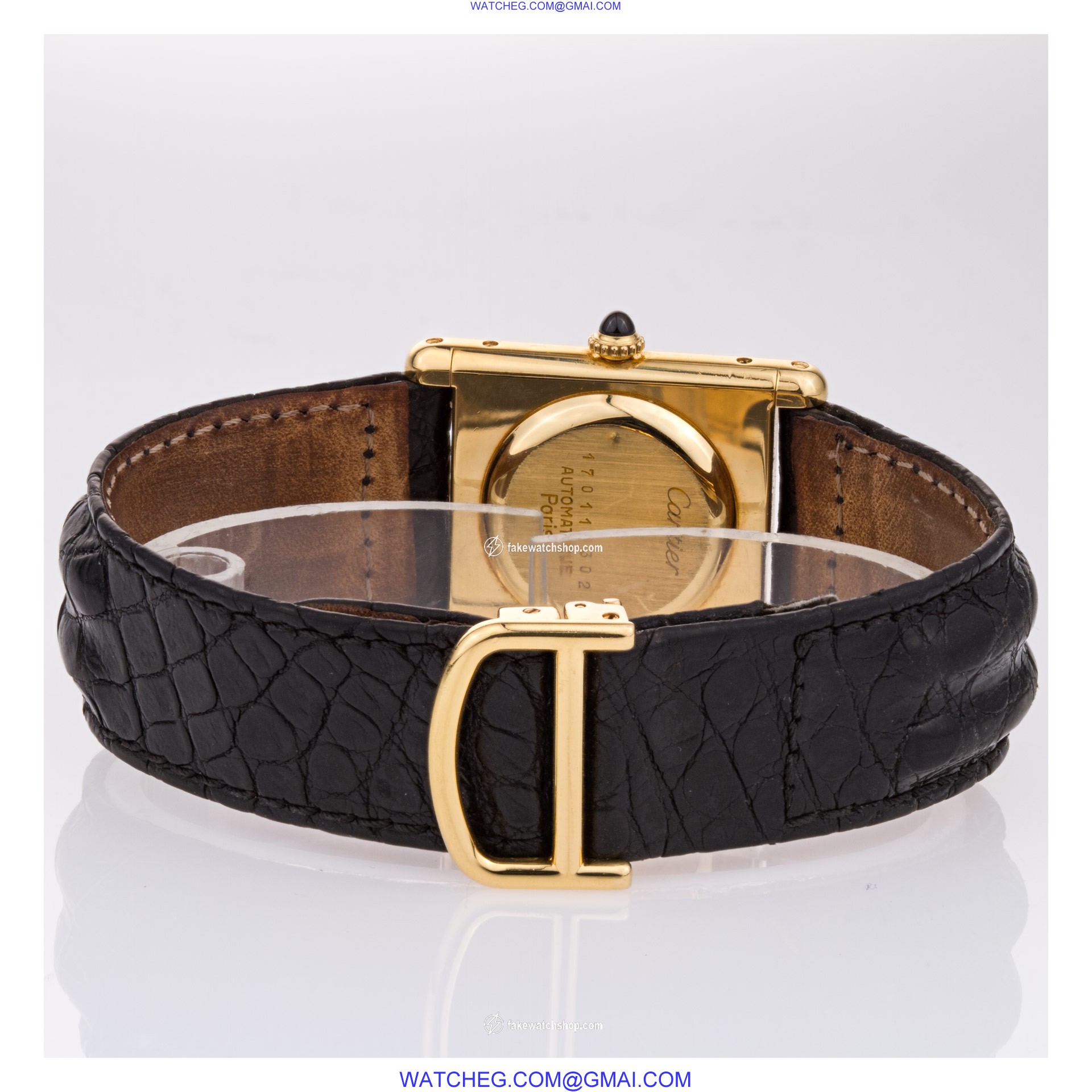Cartier W5000256 Tank Francaise Automatic Unisex 18k yellow gold 4