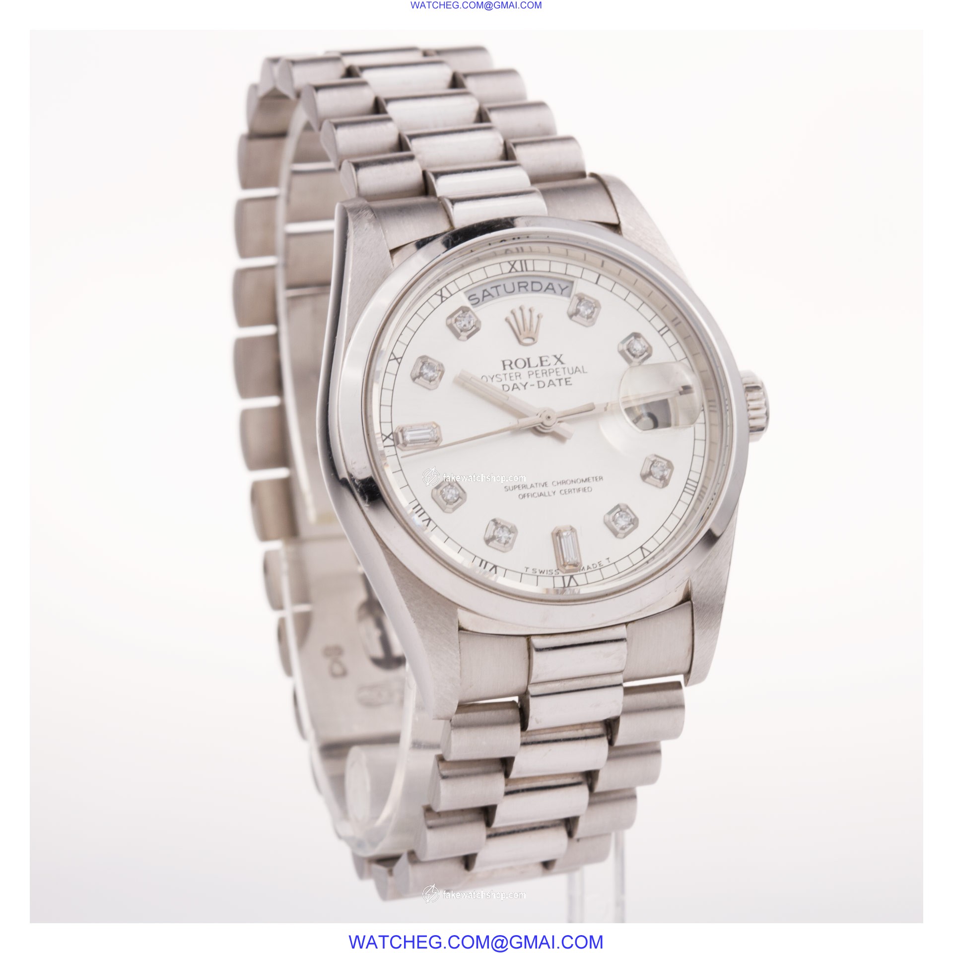 Rolex 18239 Day-Date Automatic Male 18k White Gold 4