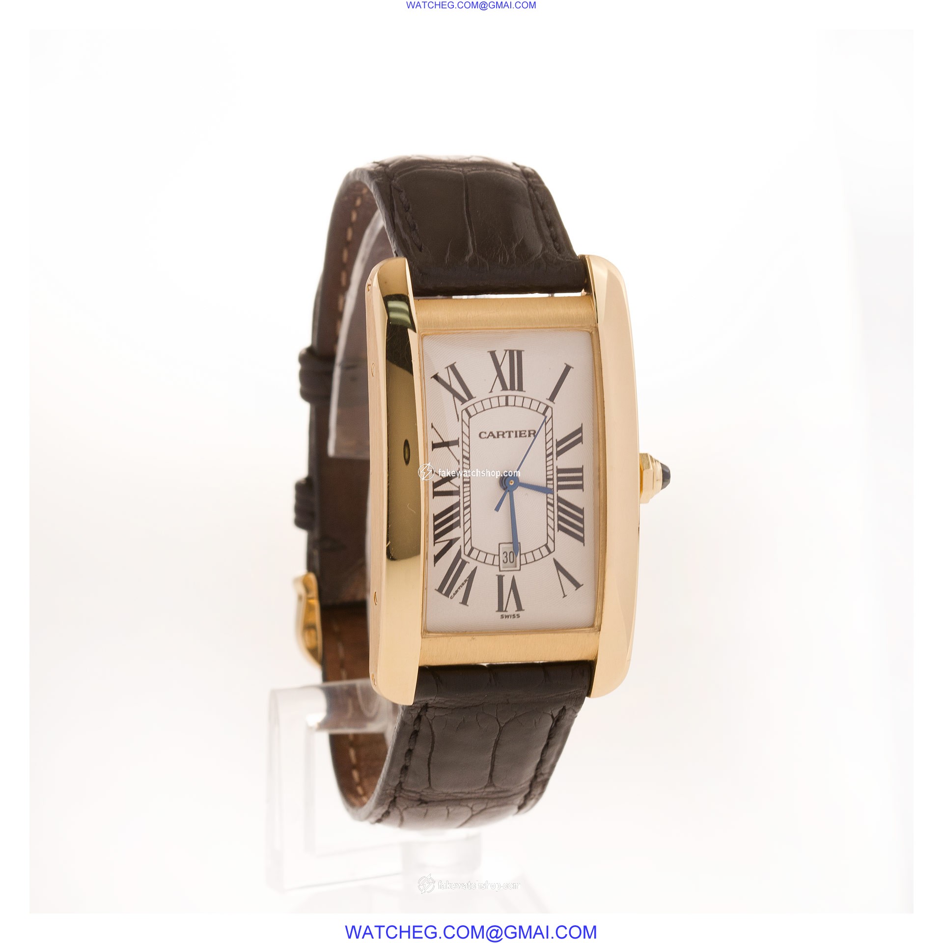 Cartier W2603156 Tank Americaine Automatic Unisex 18k yellow gold 4