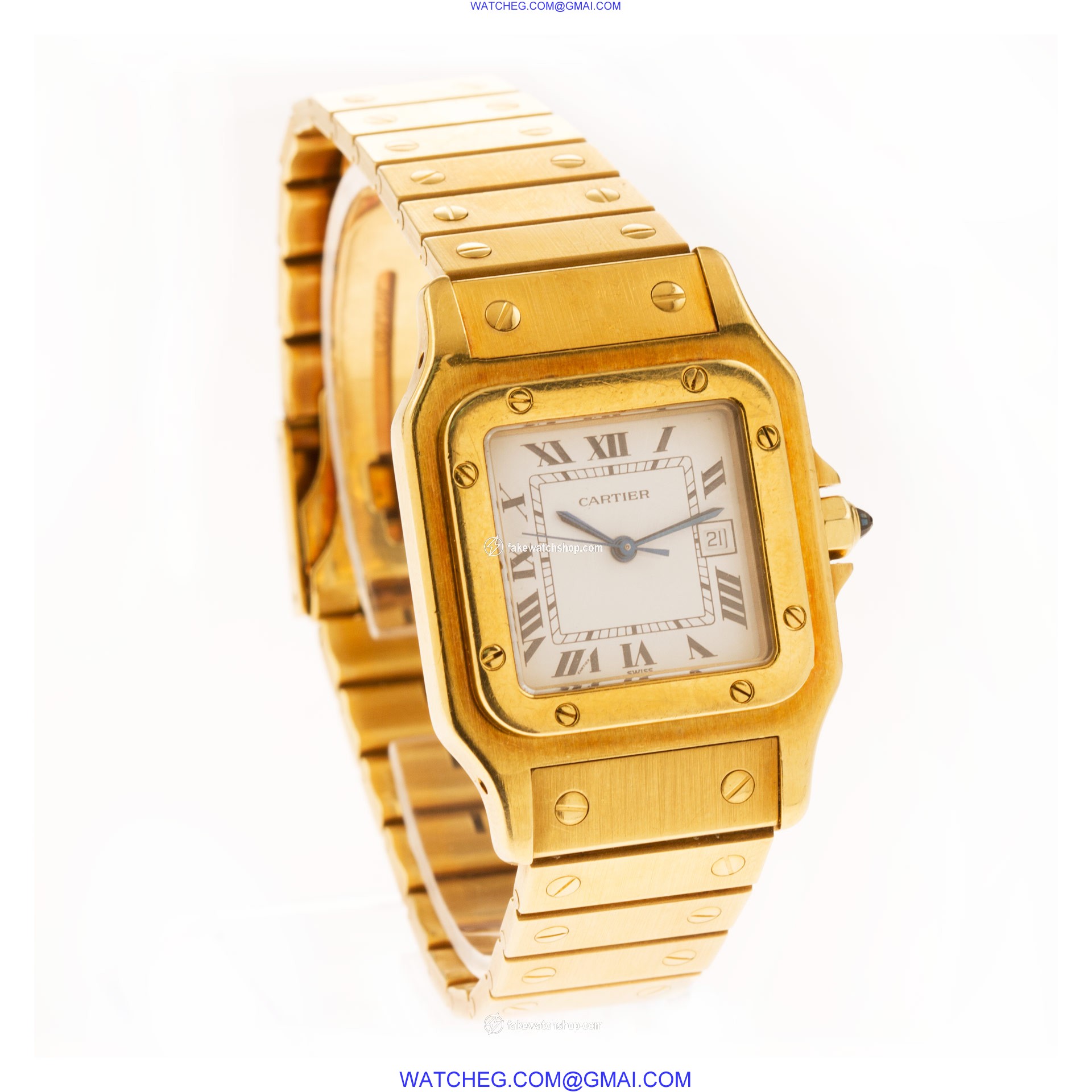 Cartier 99696 Santos Automatic Unisex 18k yellow gold 4