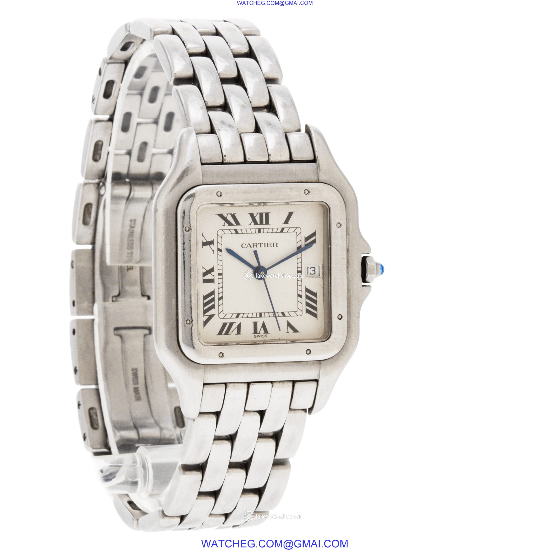 Cartier W25032P5 Panthere Quartz Male Stainless Steel 4