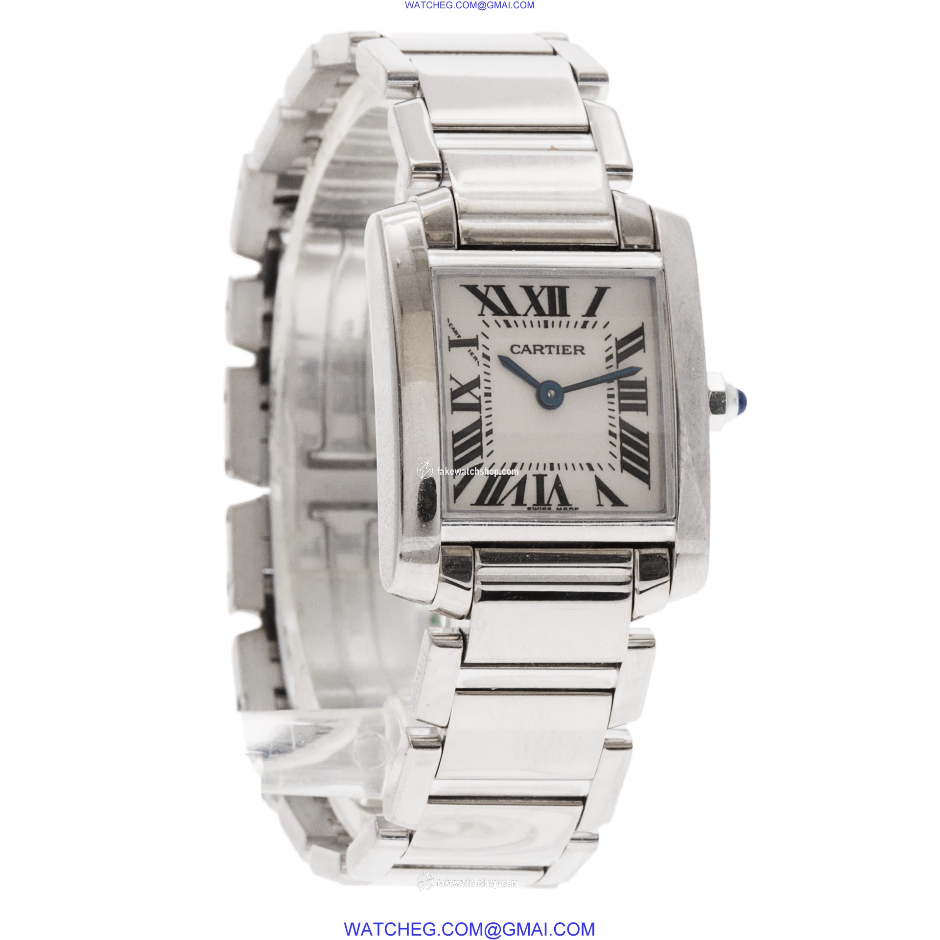 Cartier w5001253 Tank Francaise Quartz Female 18k White Gold 4