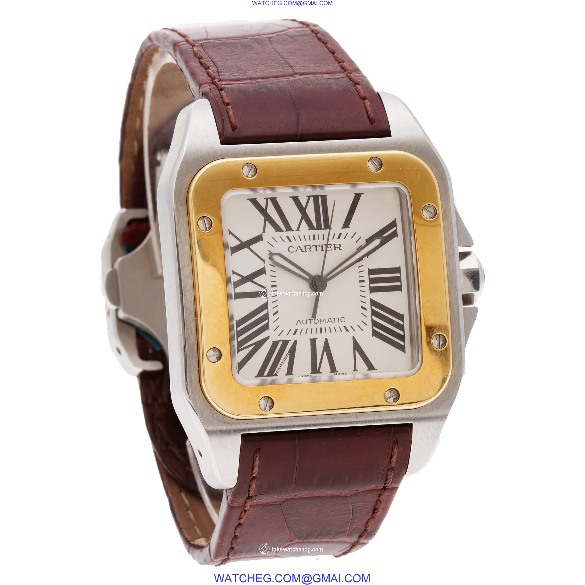 Cartier W20072X7 Santos 100 Automatic Male Stainless Steel 4