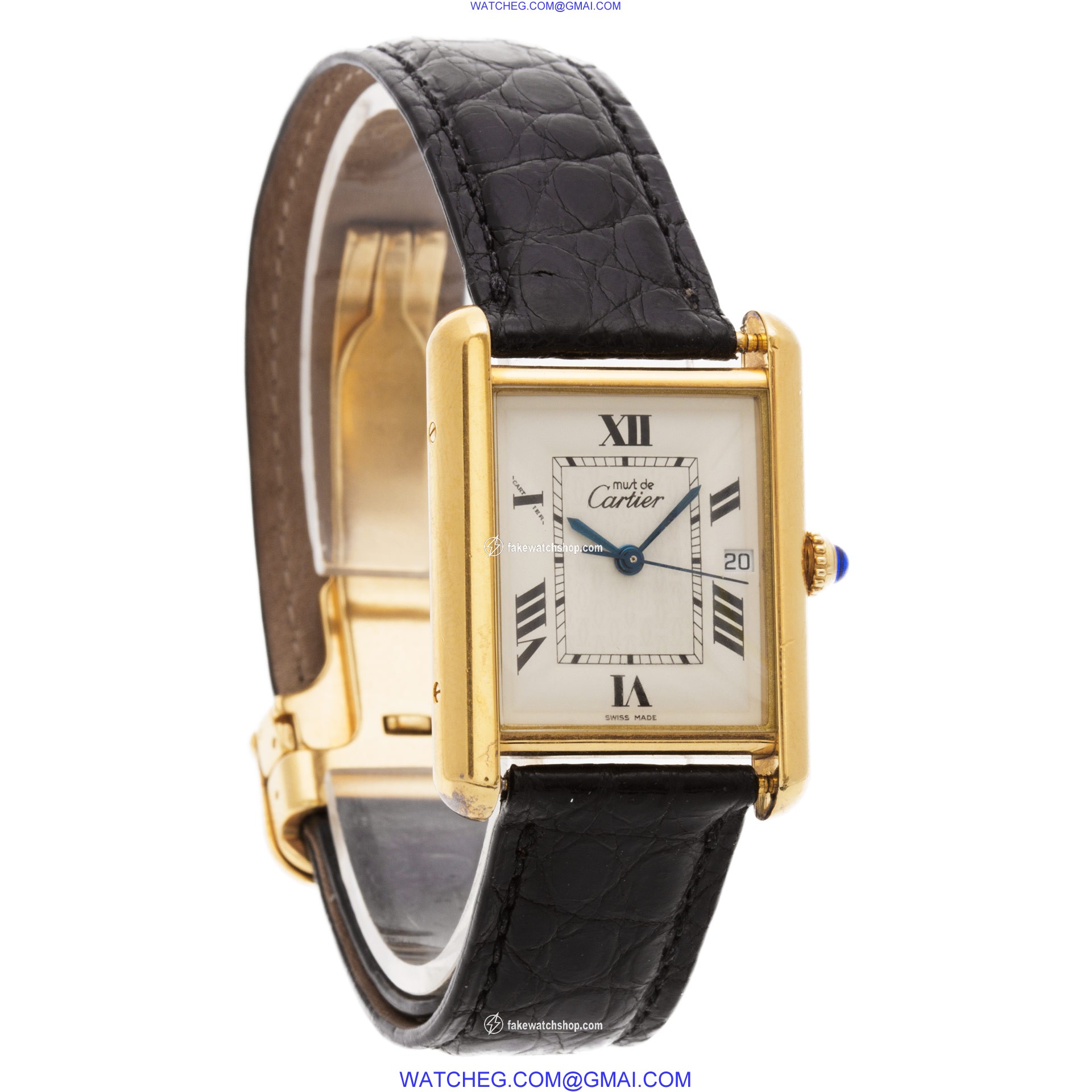 Cartier 2413 Tank Quartz Male Vermeil 4