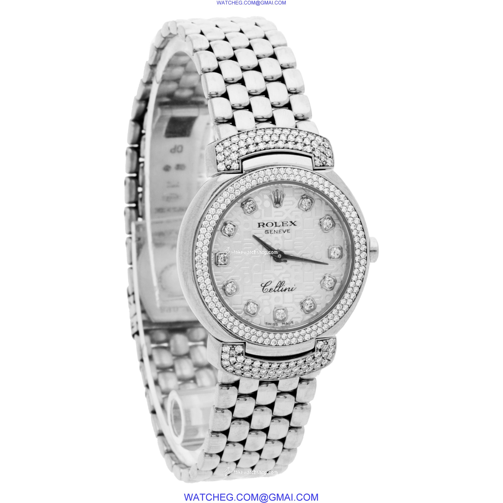 Rolex 6673 Cellini Quartz Female 18k White Gold 4