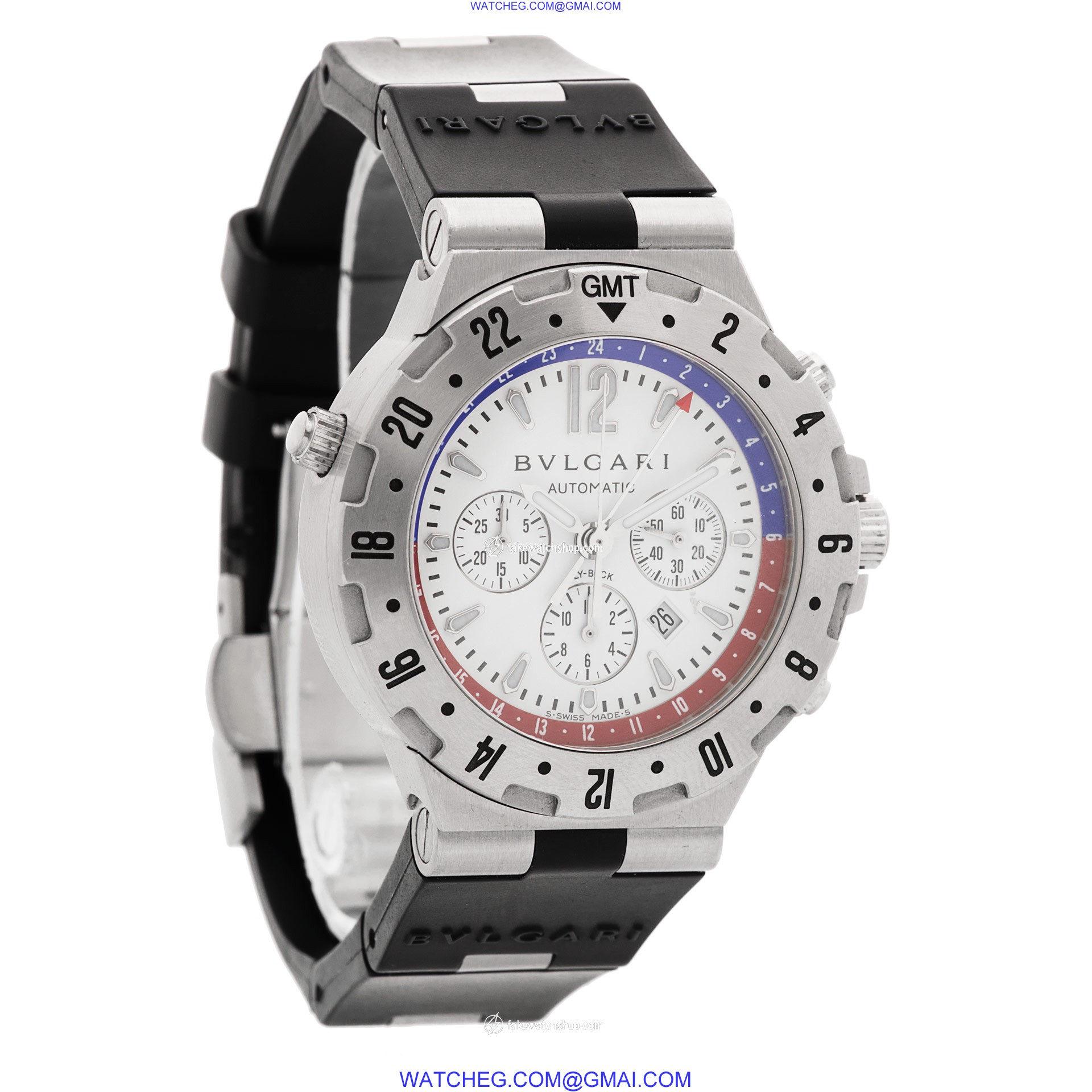 Bvlgari GMT40SFB Diagono Professional Automatic Male Stainless Steel 4