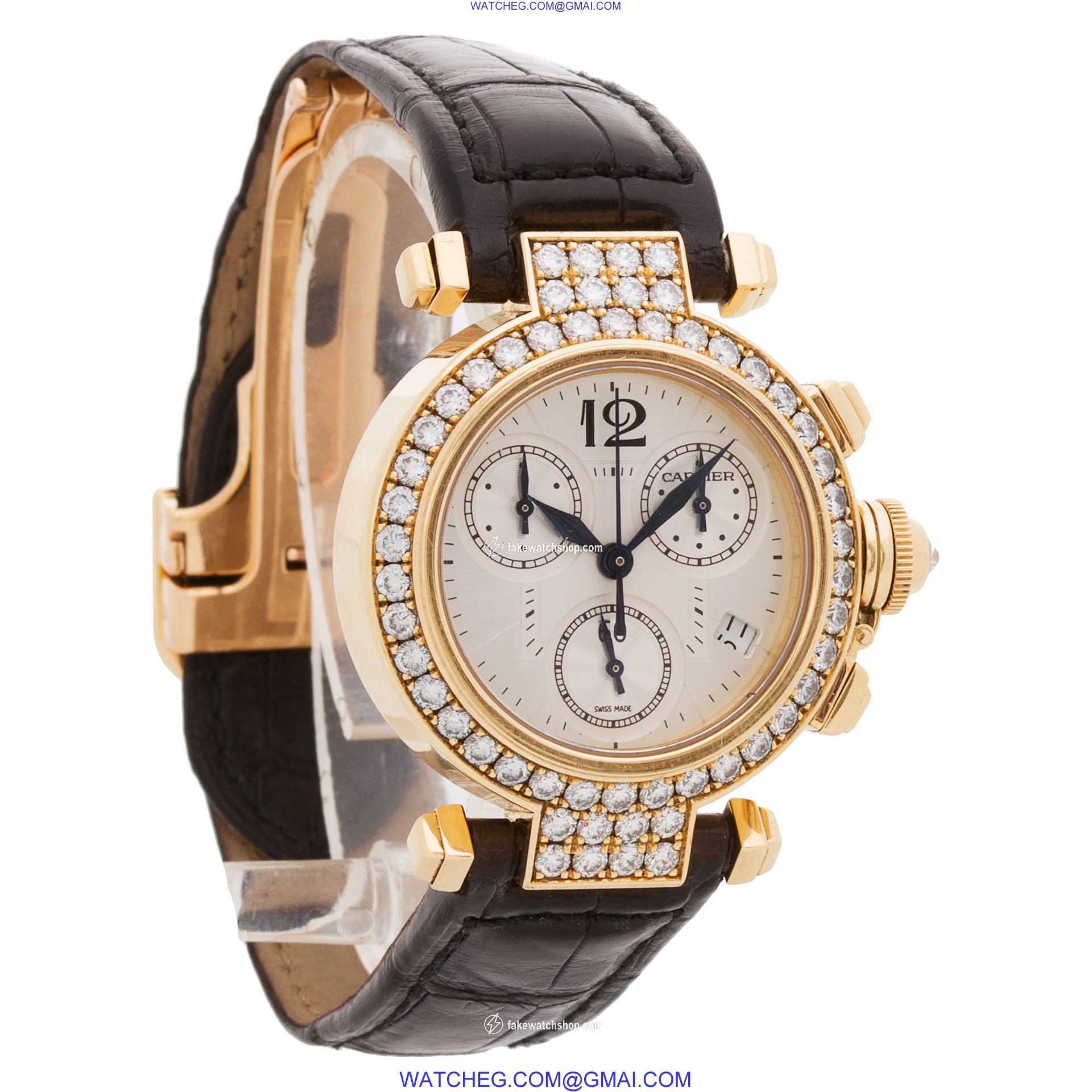 Cartier Cartier 2268 Pasha Chronograph Quartz Female 18k Yellow Gold 4