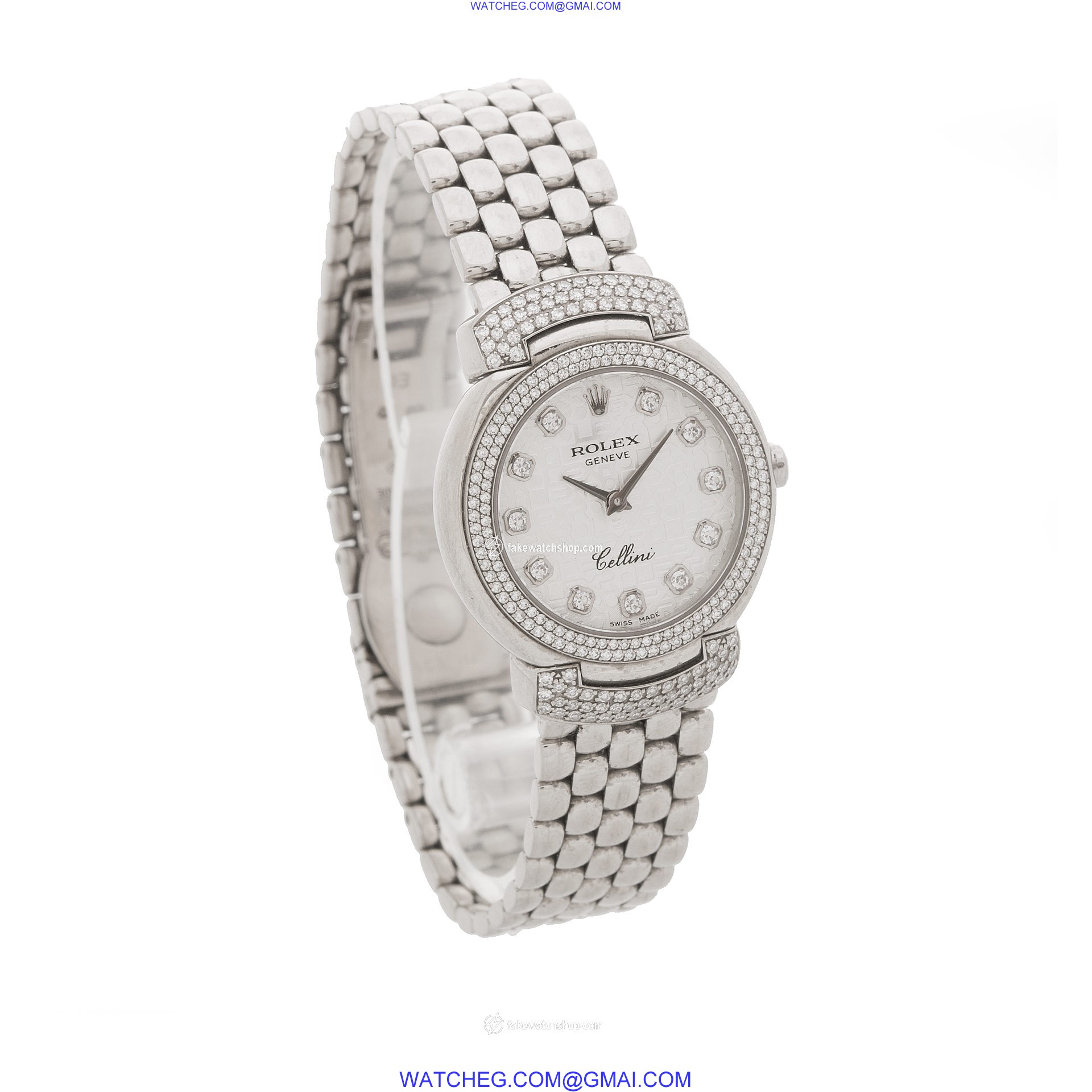 Rolex 6673 Cellini Quartz Female 18k White Gold 4
