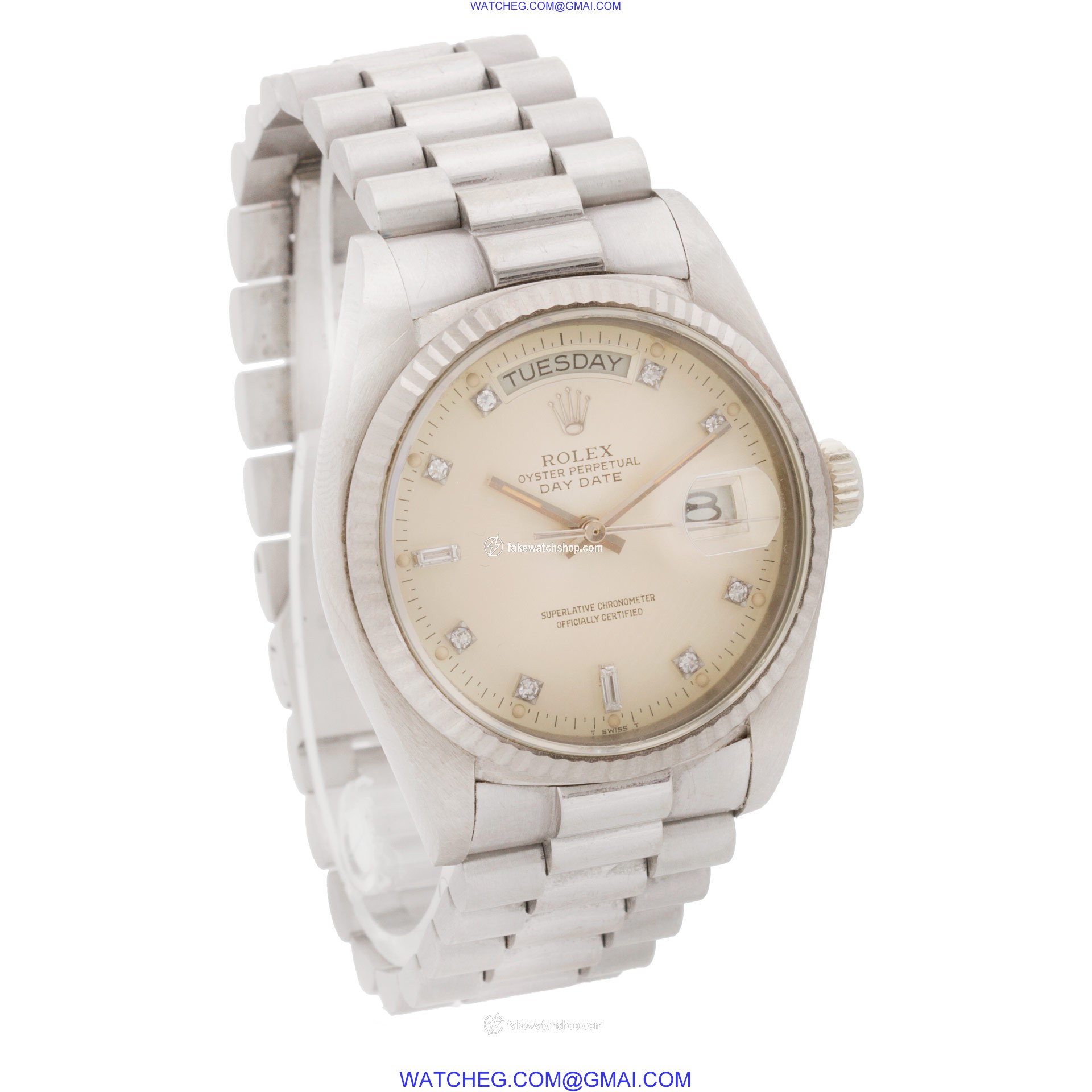 Rolex 18039 Day-Date Automatic Male 18k White Gold 4