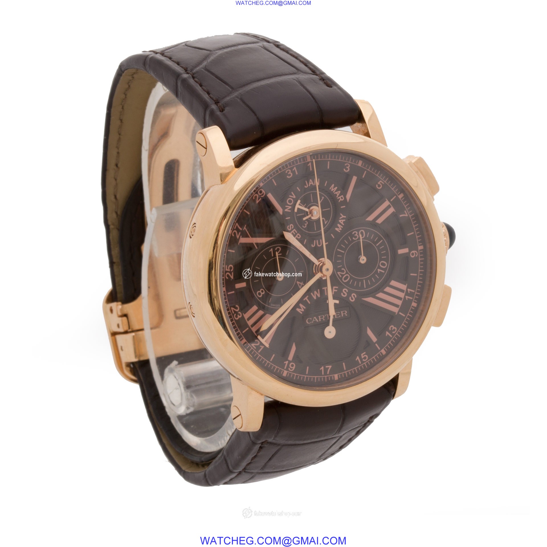 Cartier  W1556225 Rotonde Automatic Male 18k rose gold 4
