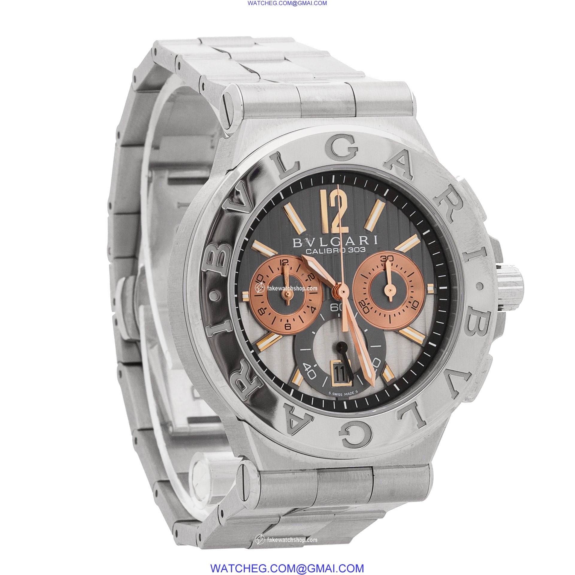 Bvlgari dg 42 swg ch Diagono Calibro 303 Automatic Male Stainless Steel 4