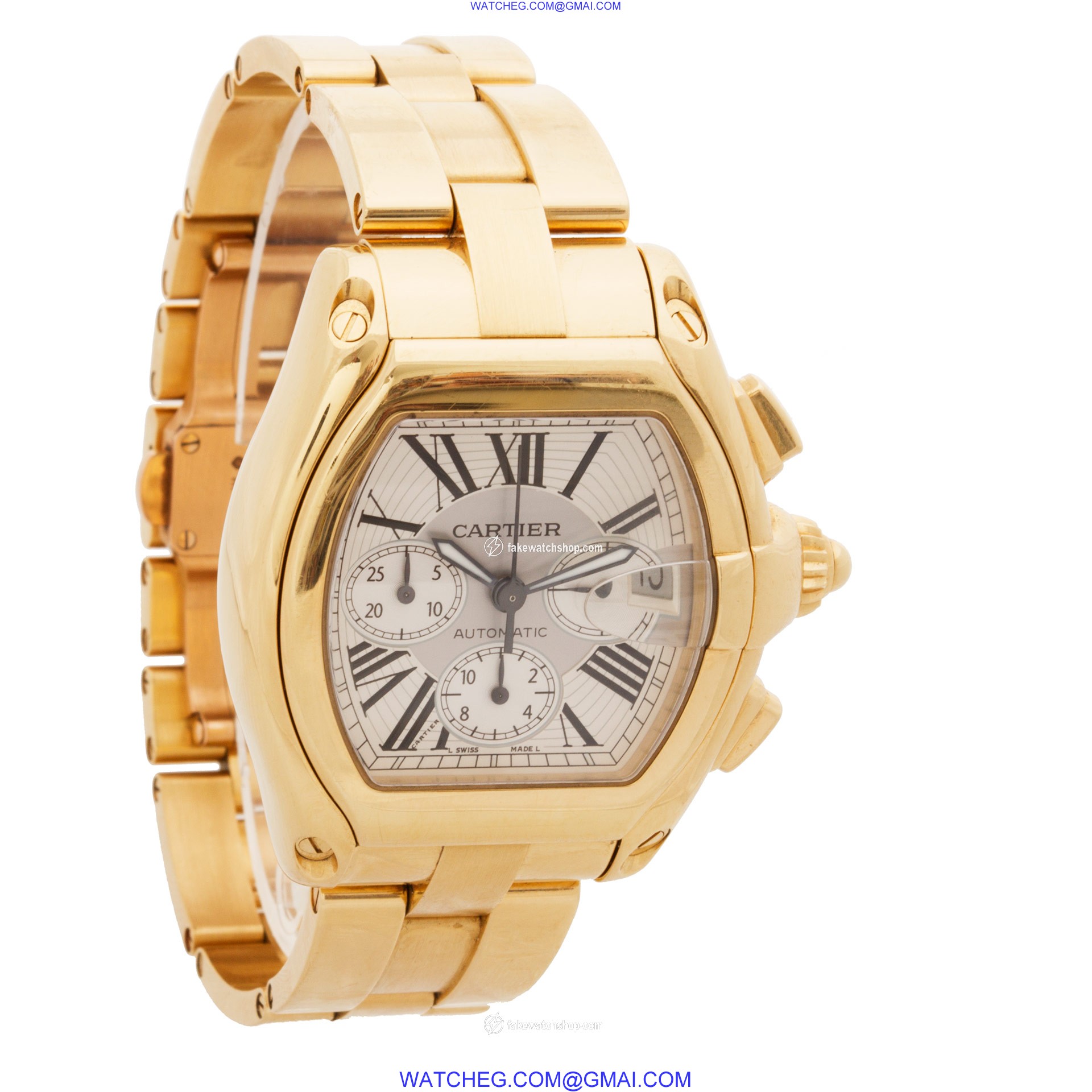 Cartier w62021y2 Roadster Automatic Unisex 18k yellow gold 4