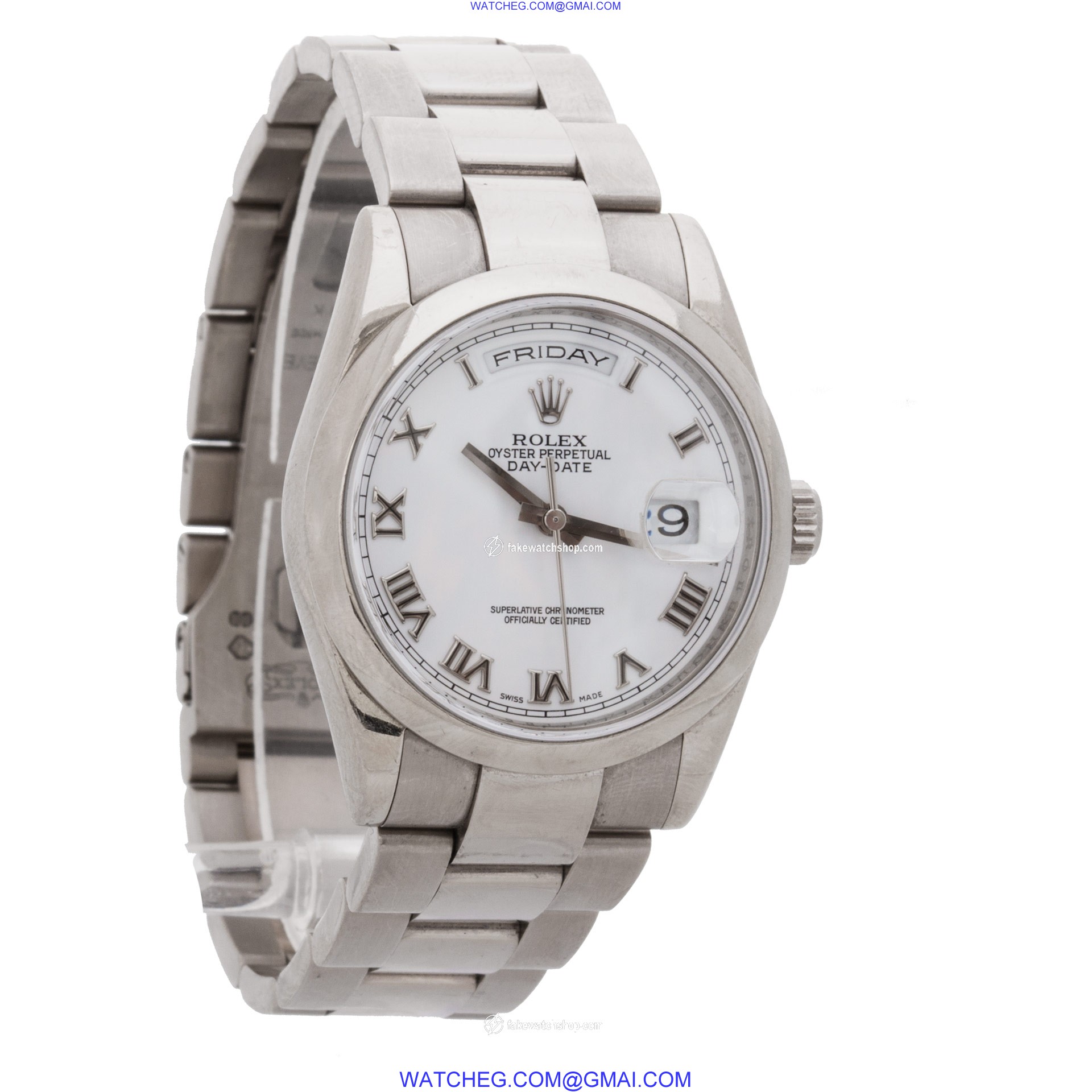 Rolex 118209 Day-Date Automatic Male 18k White Gold 4