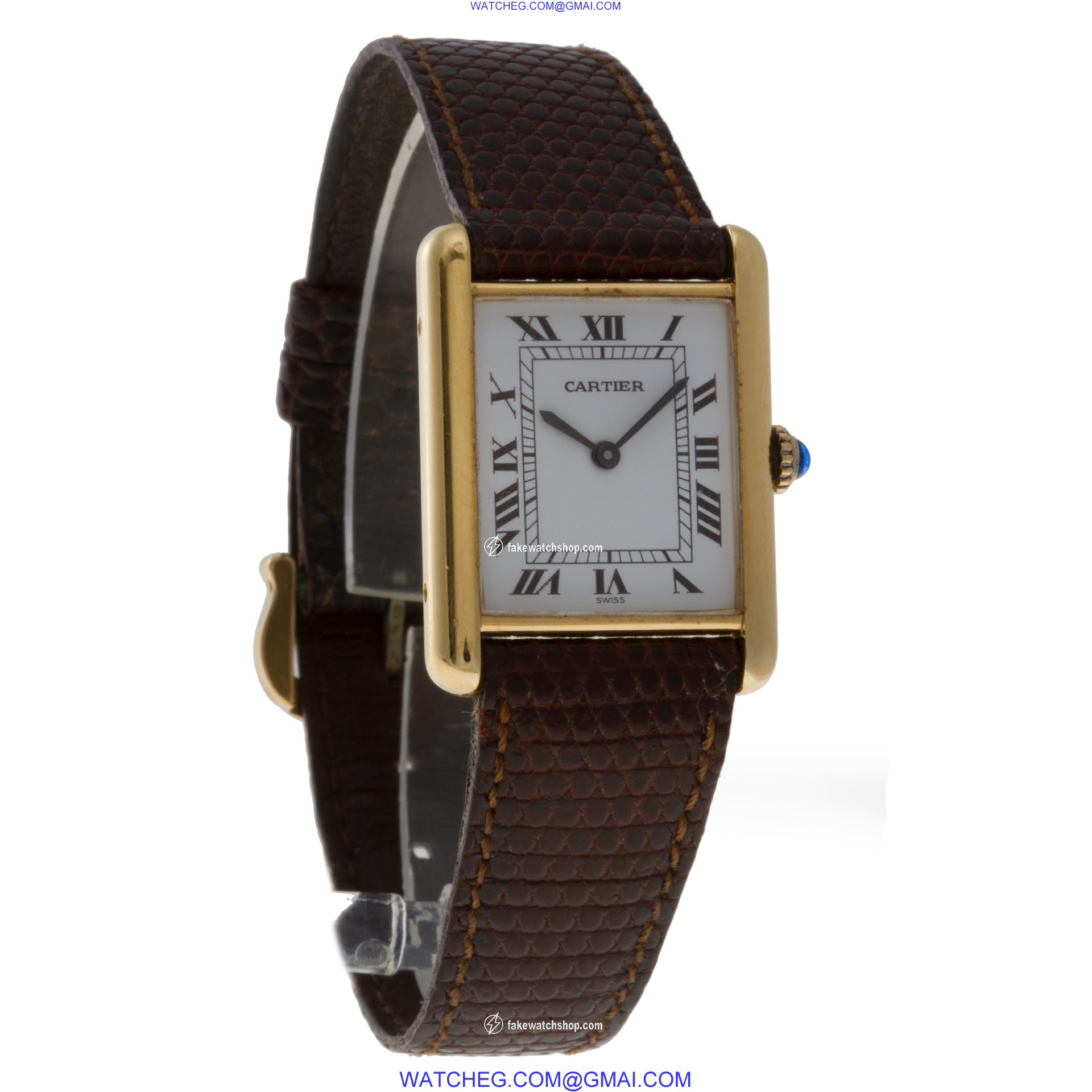 Cartier 123419 Tank Manual Female Vermeil 4