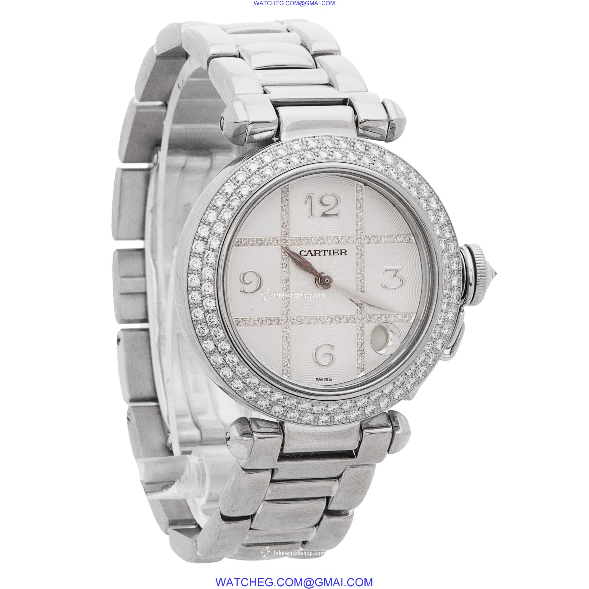 Cartier 2308 Pasha Automatic Female 18k White Gold 4