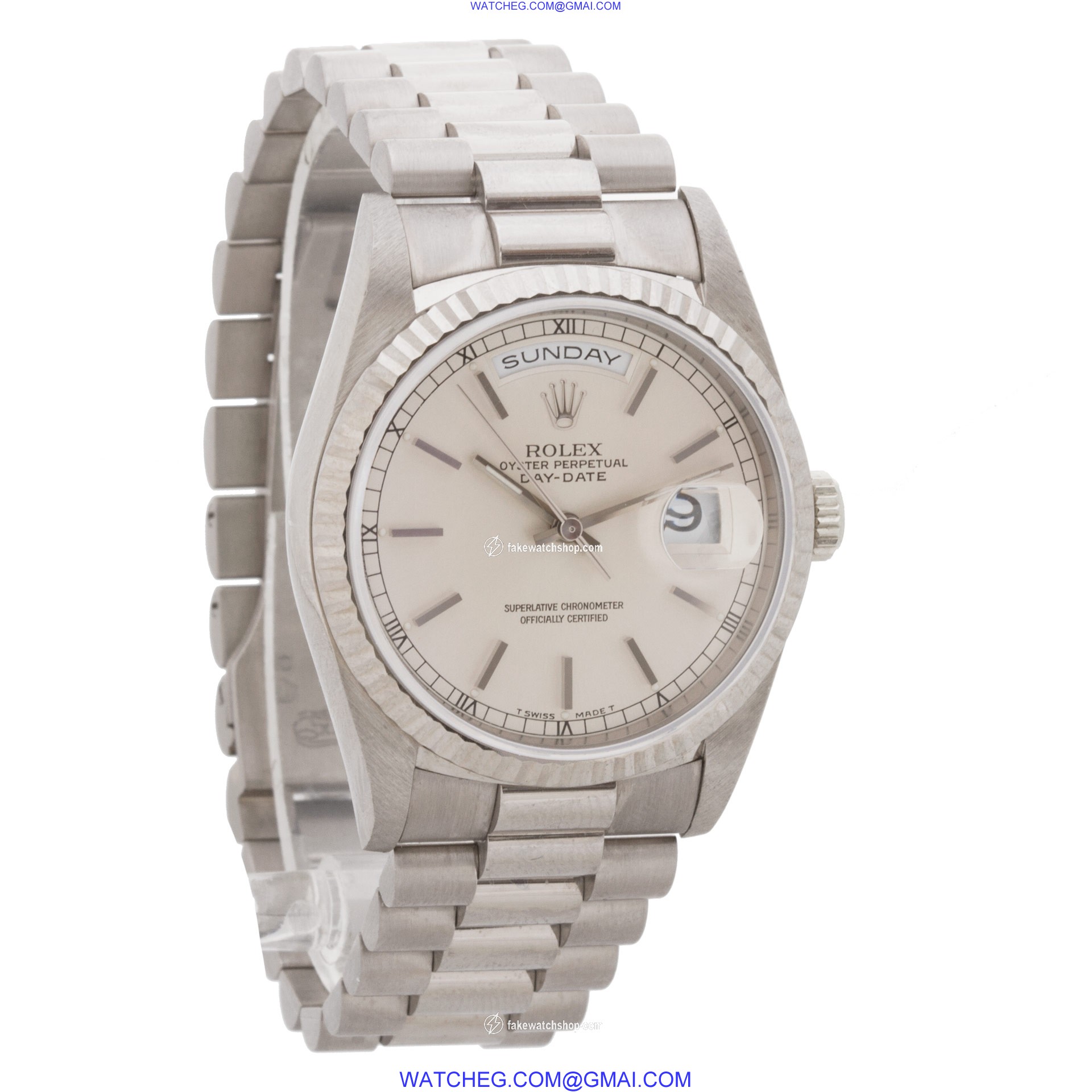 Rolex 18239 Day-Date Automatic Male 18k White Gold 4