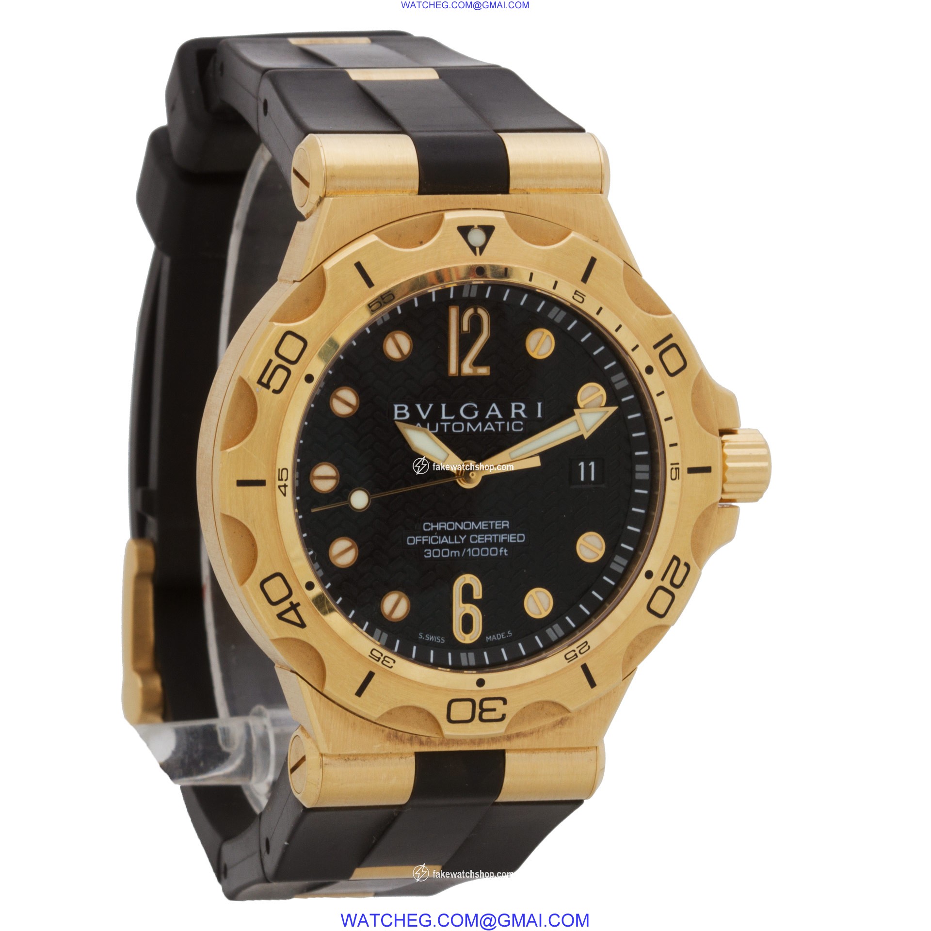 Bvlgari dp42gsd Diagono Professional Automatic Male 18k yellow gold 4