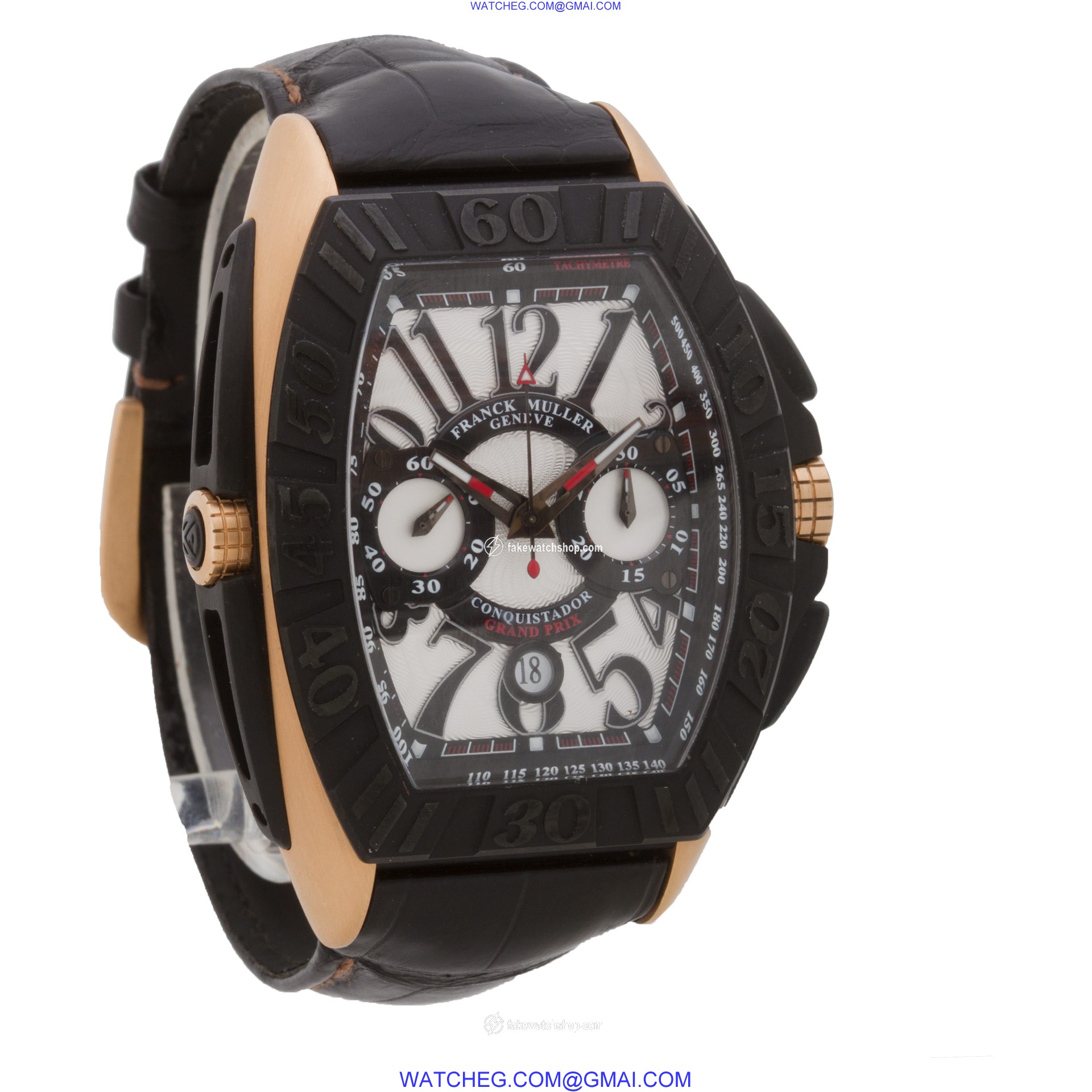 Franck Muller 9900 CC GP Conquistador Automatic Male 18k pink gold & titanium 4