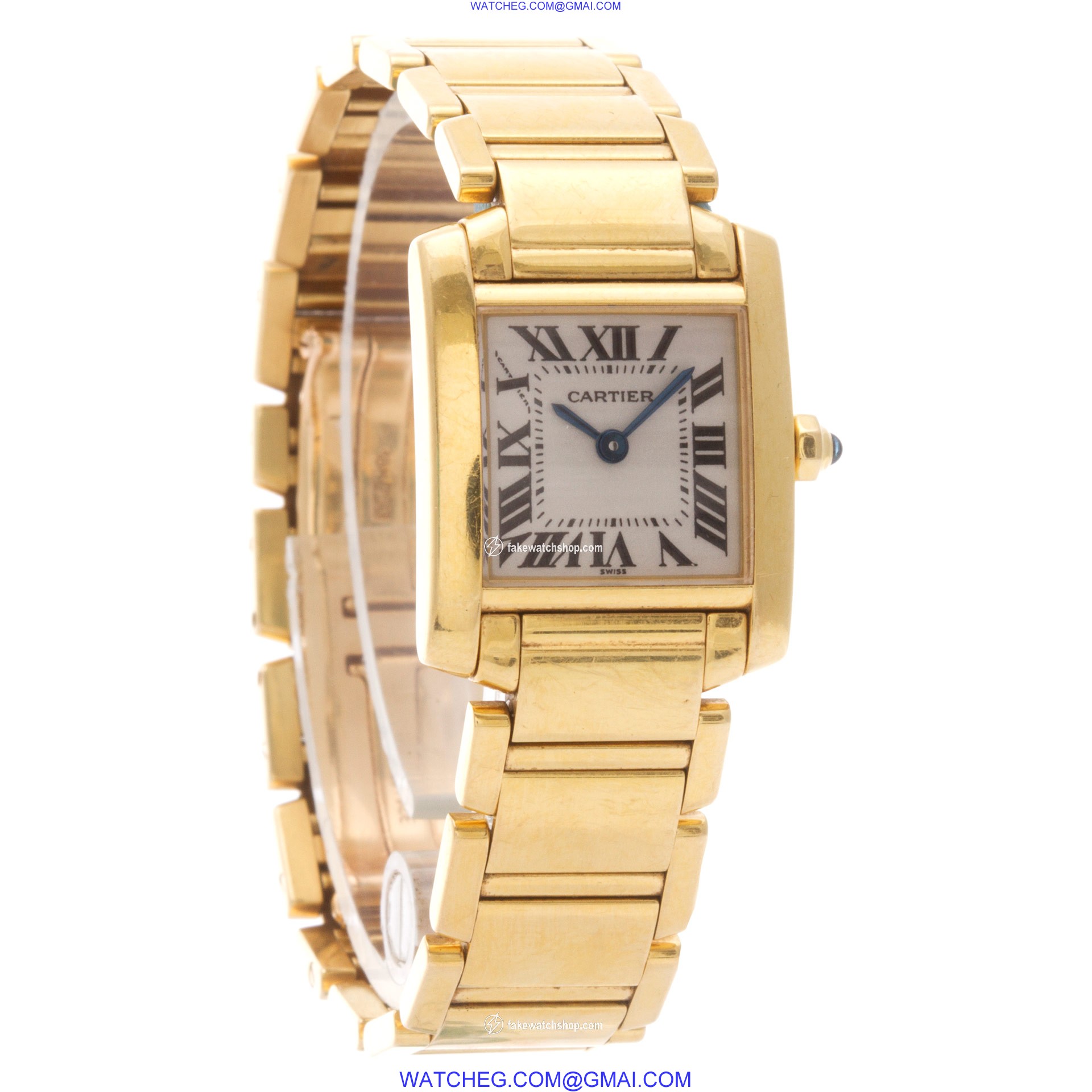 Cartier W50002N2 Tank Francaise Quartz Female 18k Yellow Gold 4