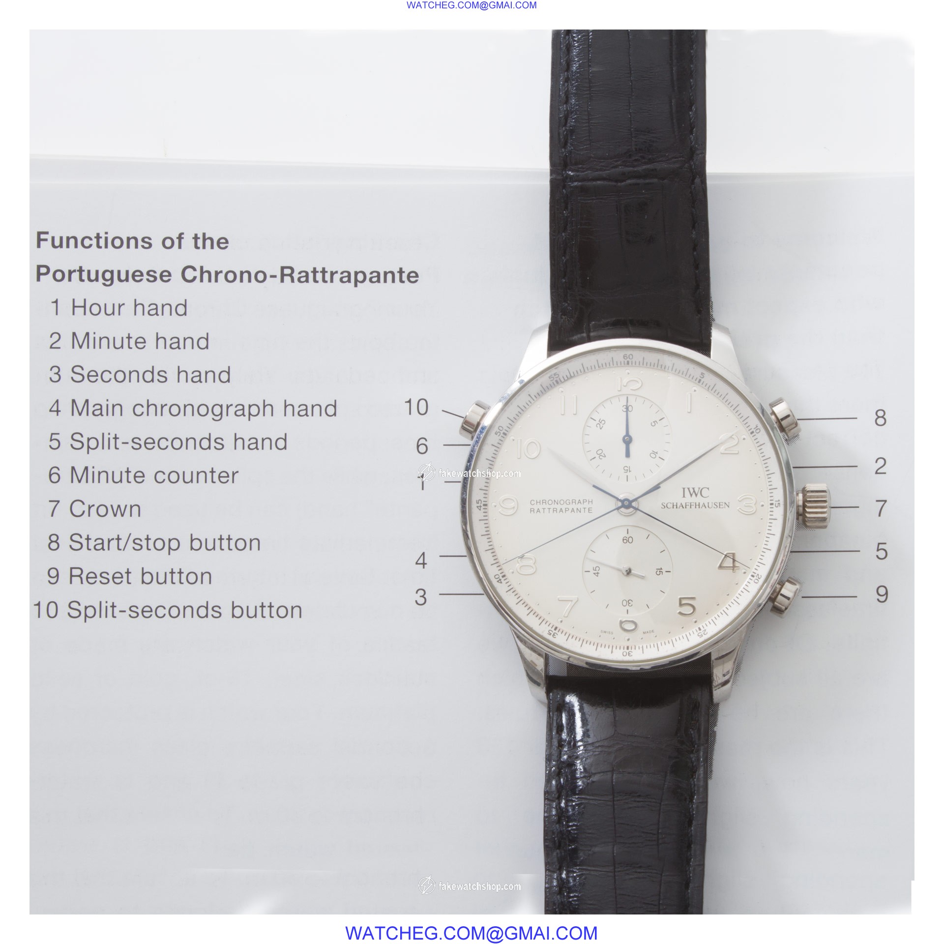 IWC IW371205 Rattrapante Manual Male Platinum 4
