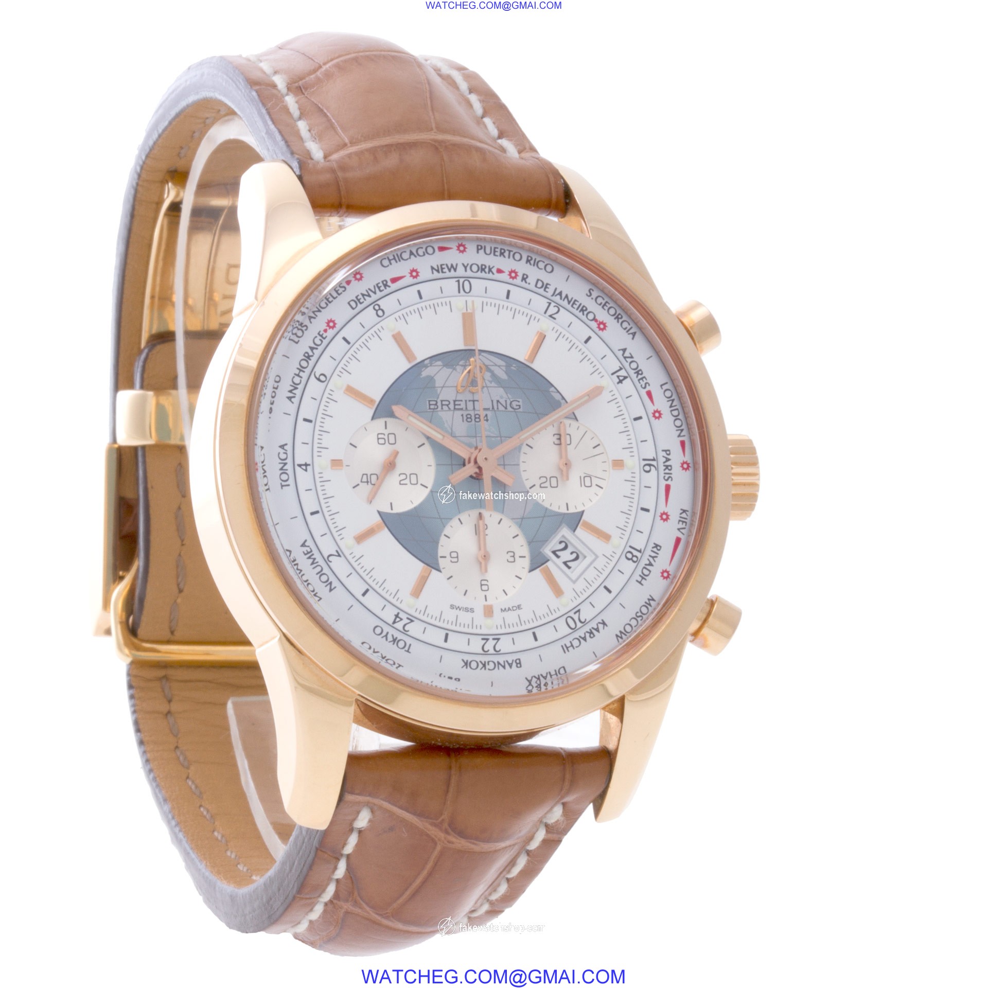 Breitling RB0510 Transocean Chronograph Automatic Male 18k rose gold 4