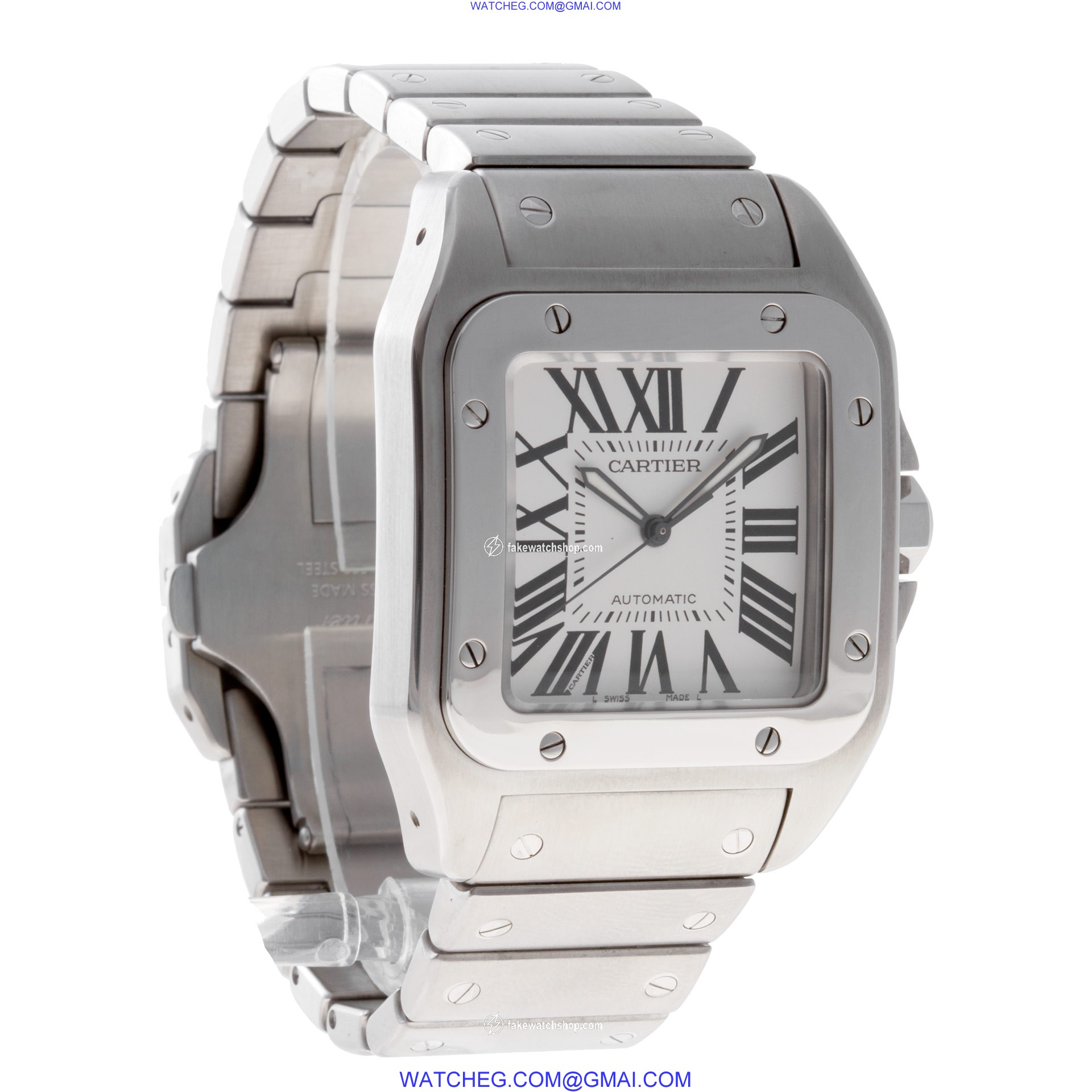 Cartier W200737G Santos 100 Automatic Unisex Stainless Steel 4