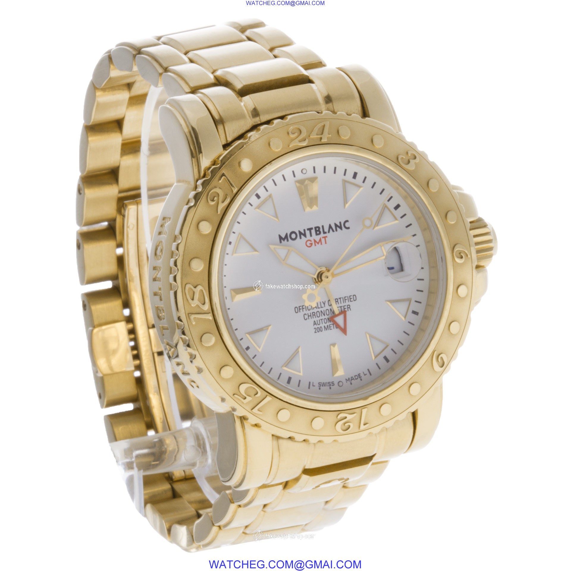 MontBlanc 7066-PL sport Automatic Male 18k yellow gold 4