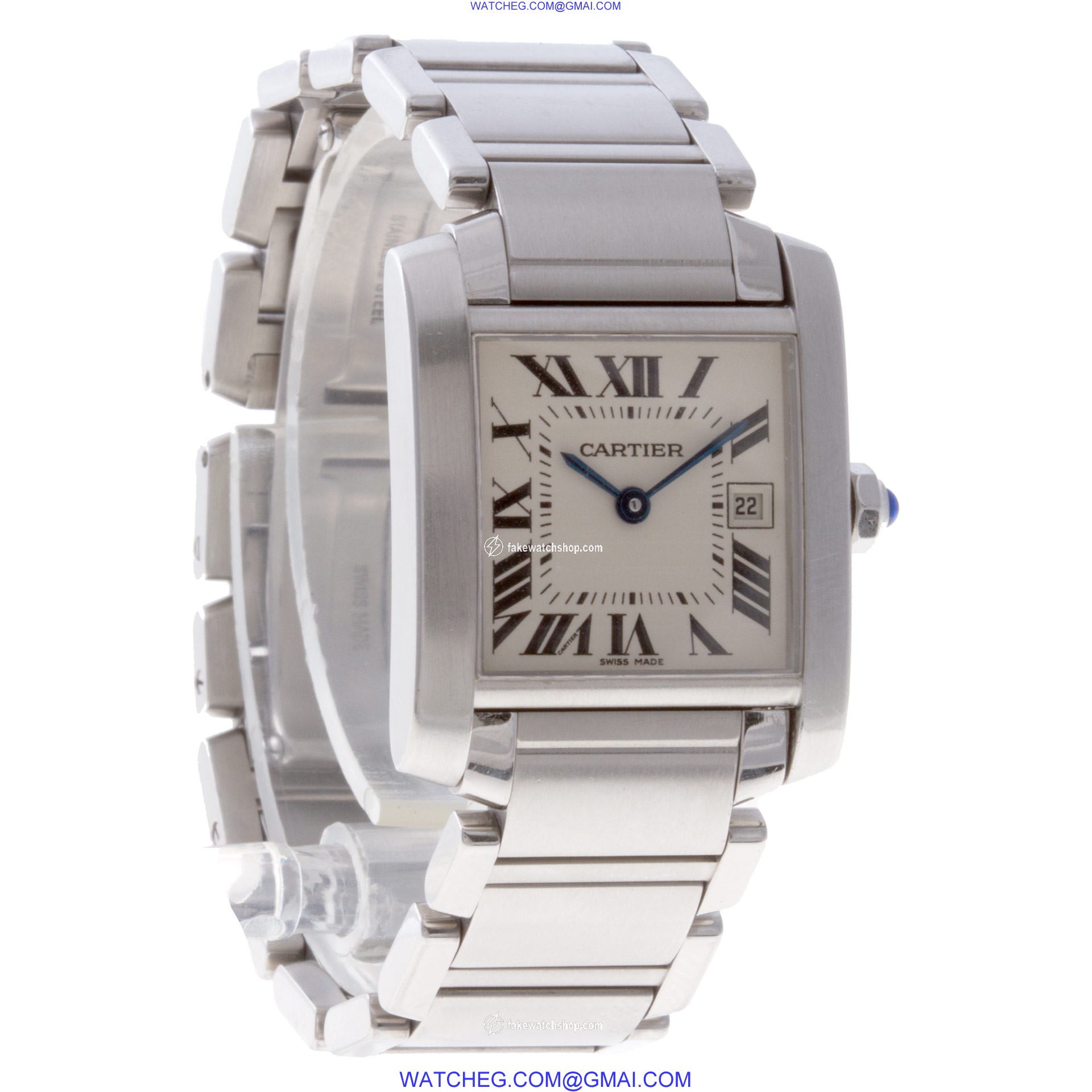 Cartier W51011Q3 Tank Francaise Quartz Female Stainless Steel 4