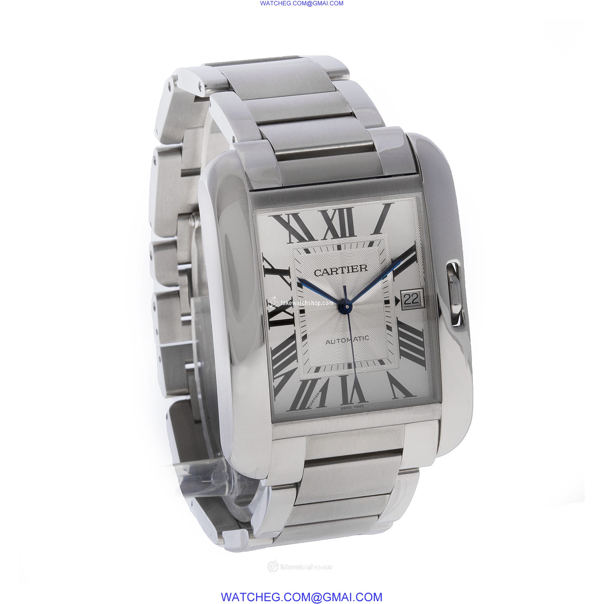 Cartier 3507 Tank Anglaise XL Automatic Male Stainless Steel 4