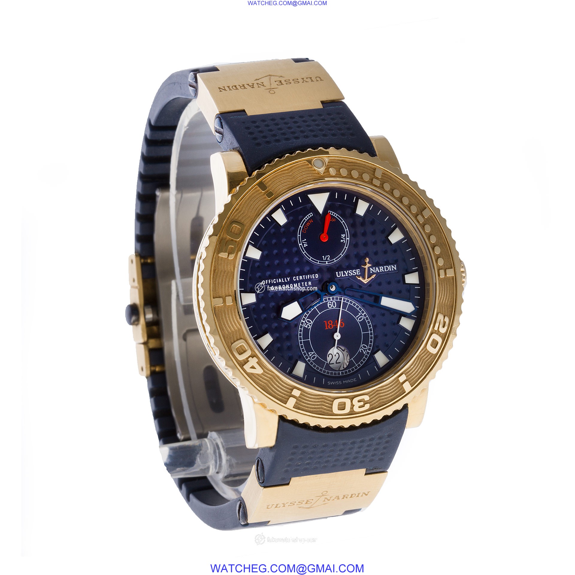 Ulysse Nardin 266-51 Maxi Marine Automatic Male 18k rose gold 4
