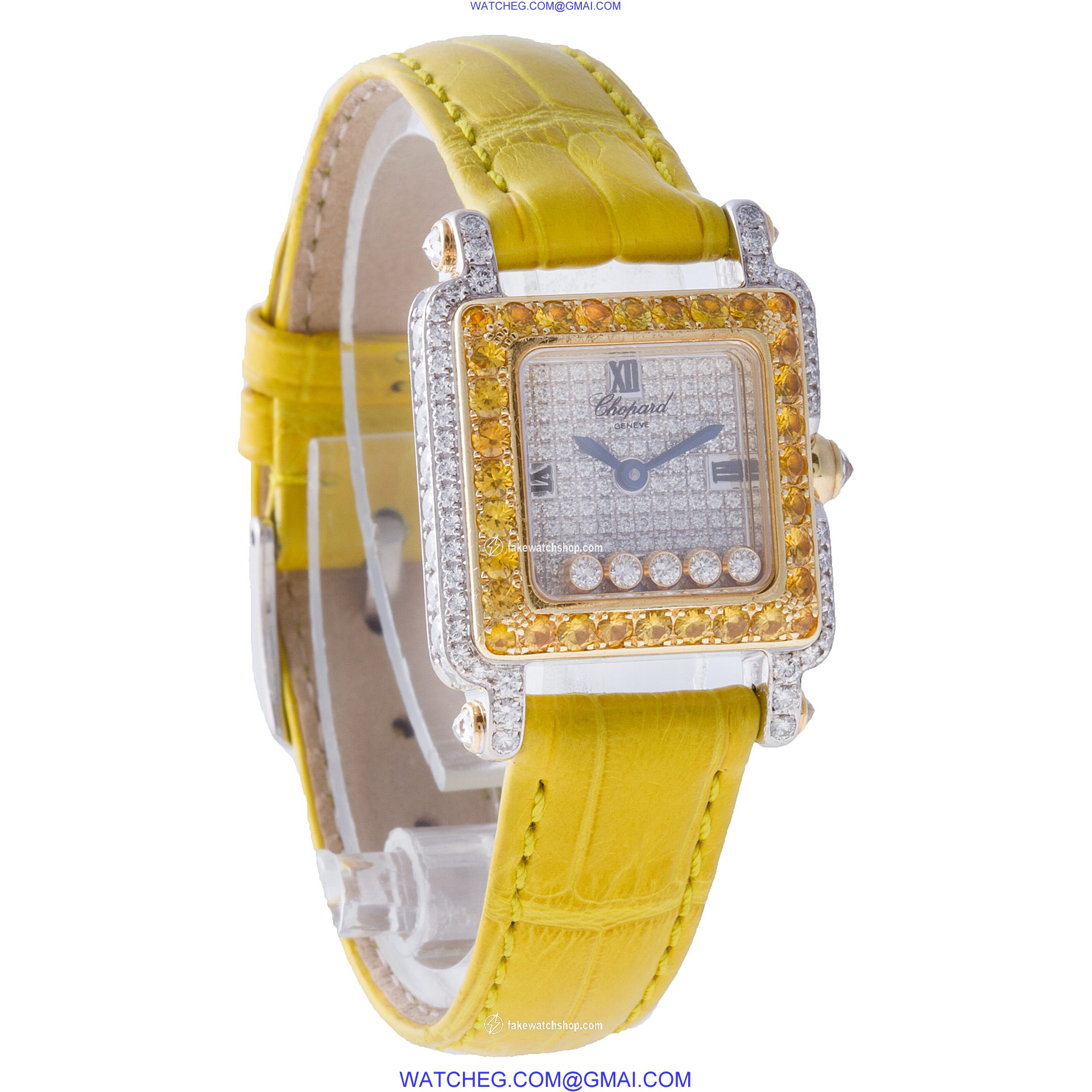 Chopard 276852-9019 Happy Sport Quartz Female 18k White Gold 4