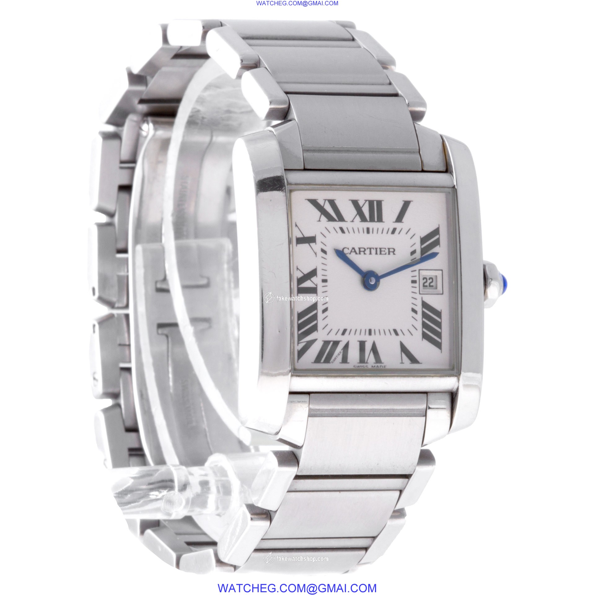 Cartier W51011Q3 Tank Francaise Quartz Unisex Stainless Steel 4