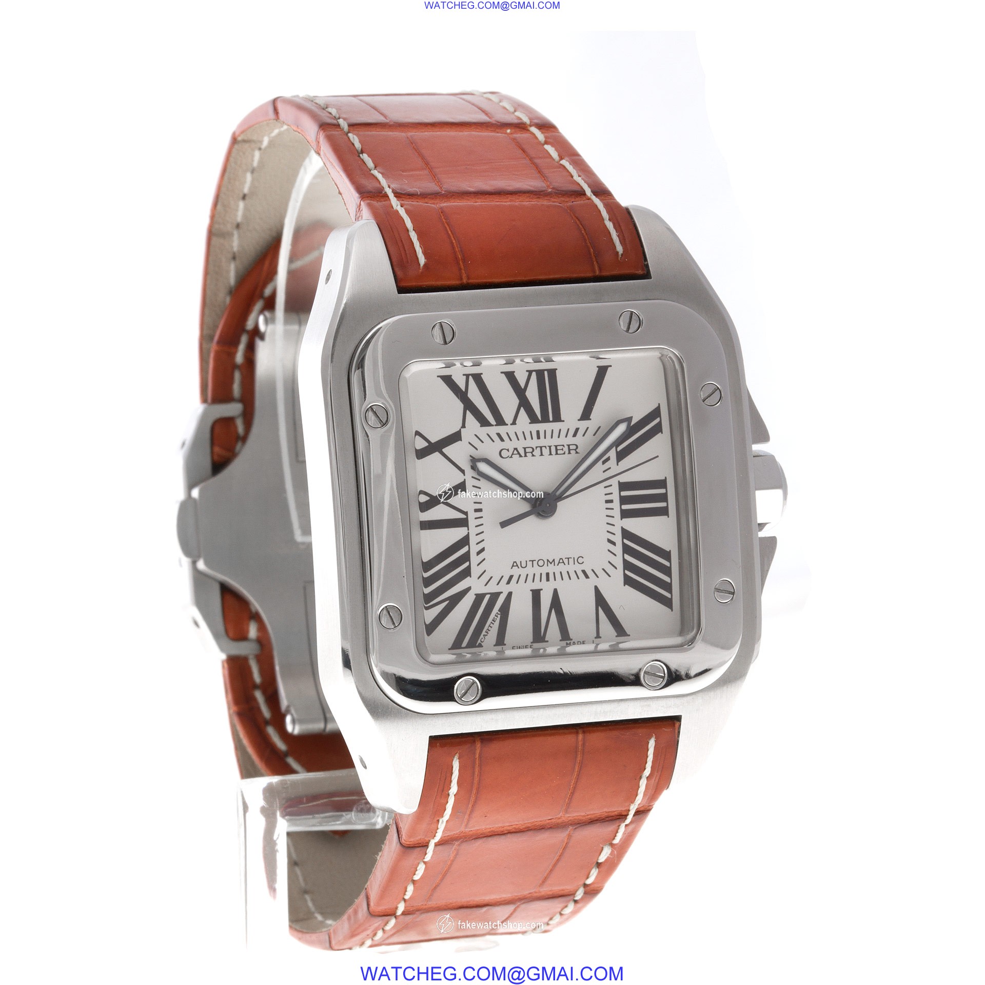Cartier W20073X8 Santos 100 Automatic Male Stainless Steel 4