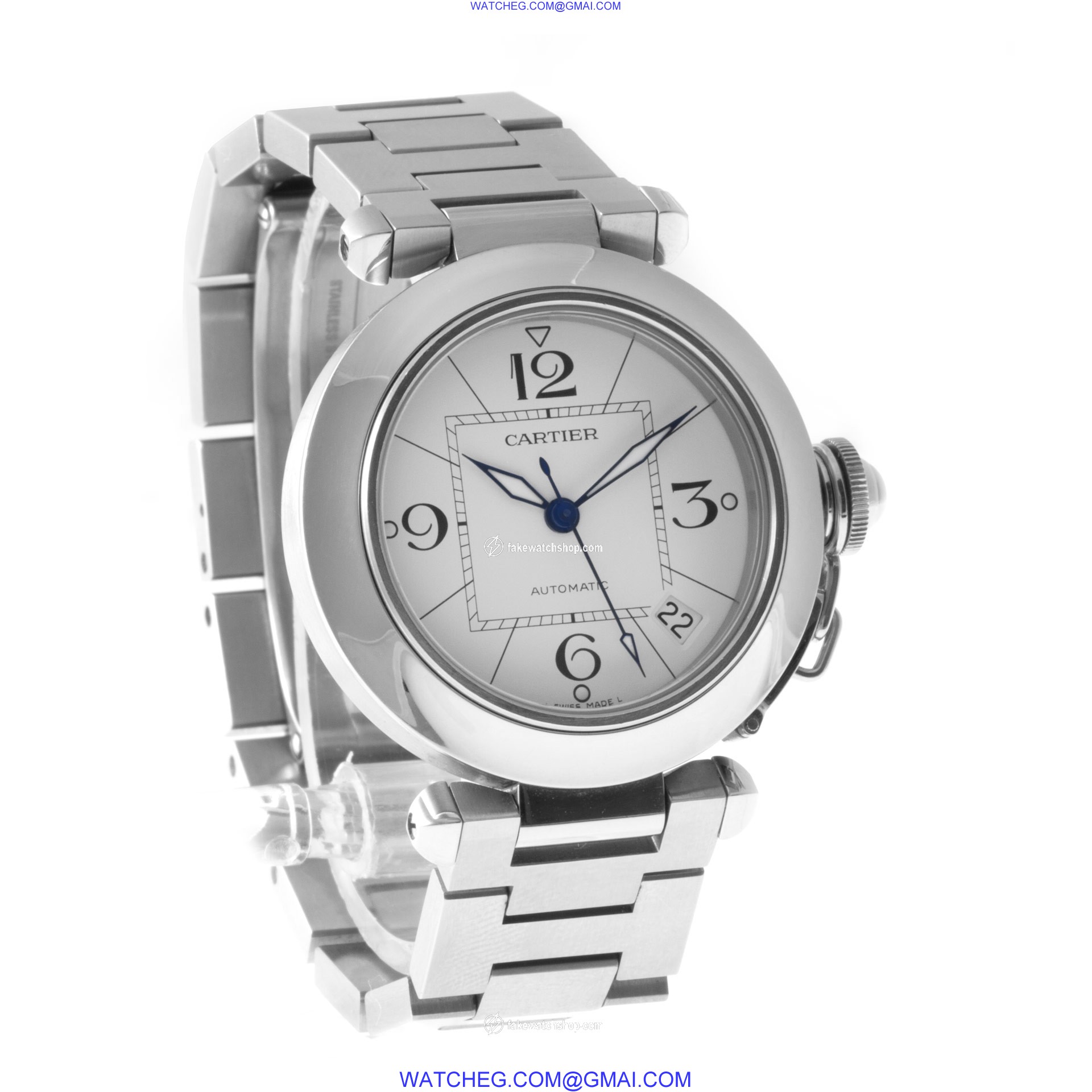 Cartier 2475 Pasha Automatic Unisex Stainless Steel 4