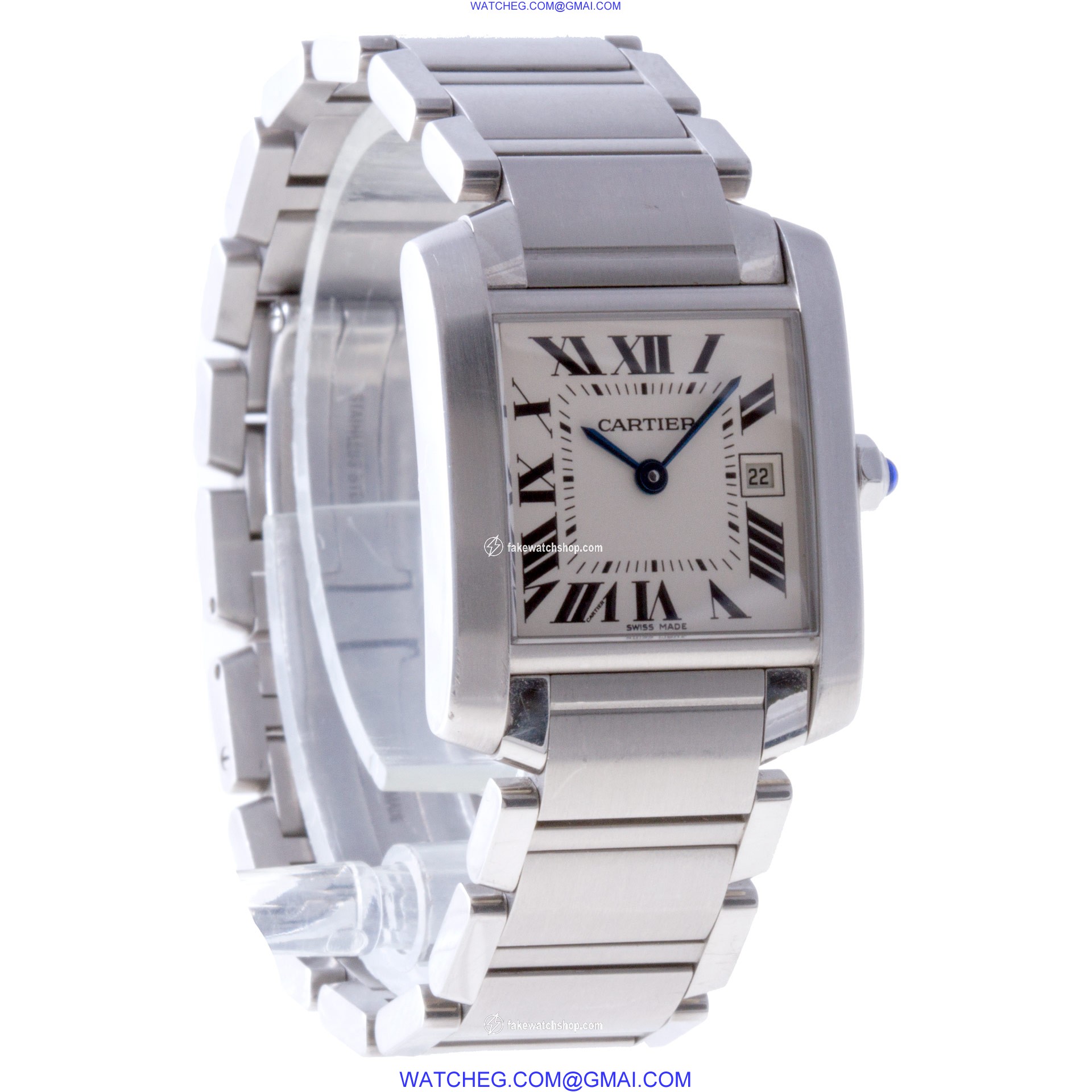 Cartier W51011Q3 Tank Francaise Quartz Unisex Stainless Steel 4