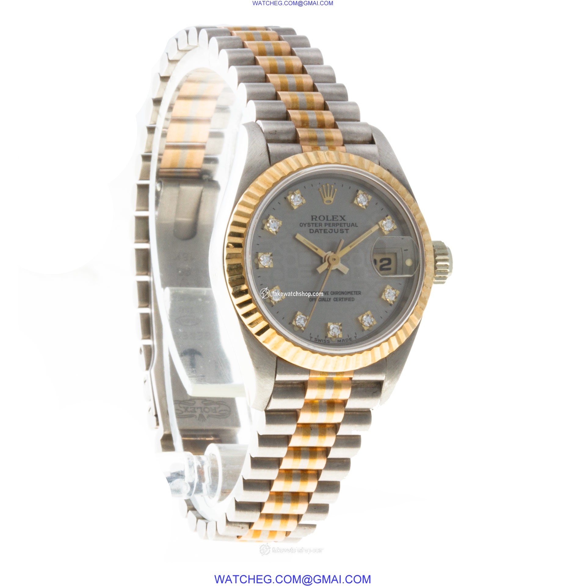 Rolex 69179B Datejust Automatic Female 18k White Gold 4