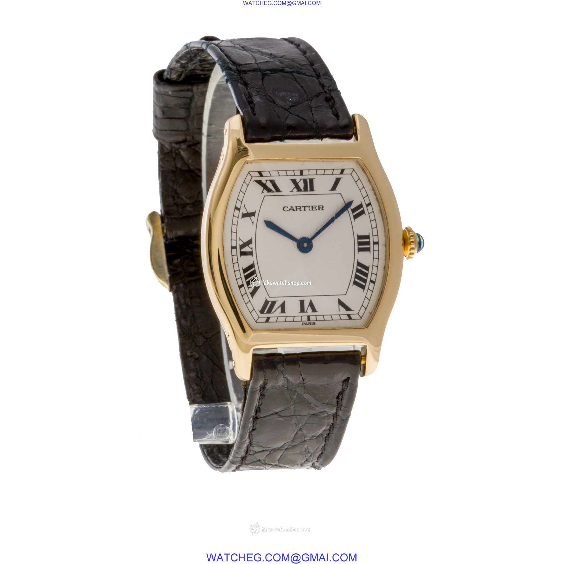Cartier n/a Tonneau Manual Female 18k yellow gold 4