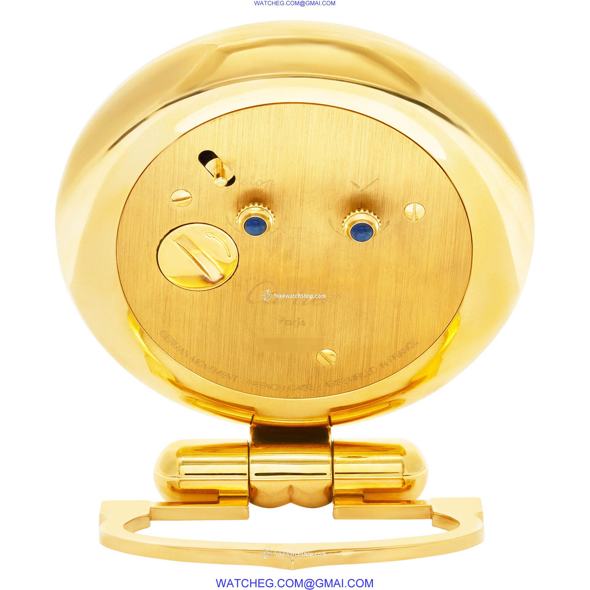 Cartier Cartier 1814 Desk Clock Quartz Unisex Gold Plate 4