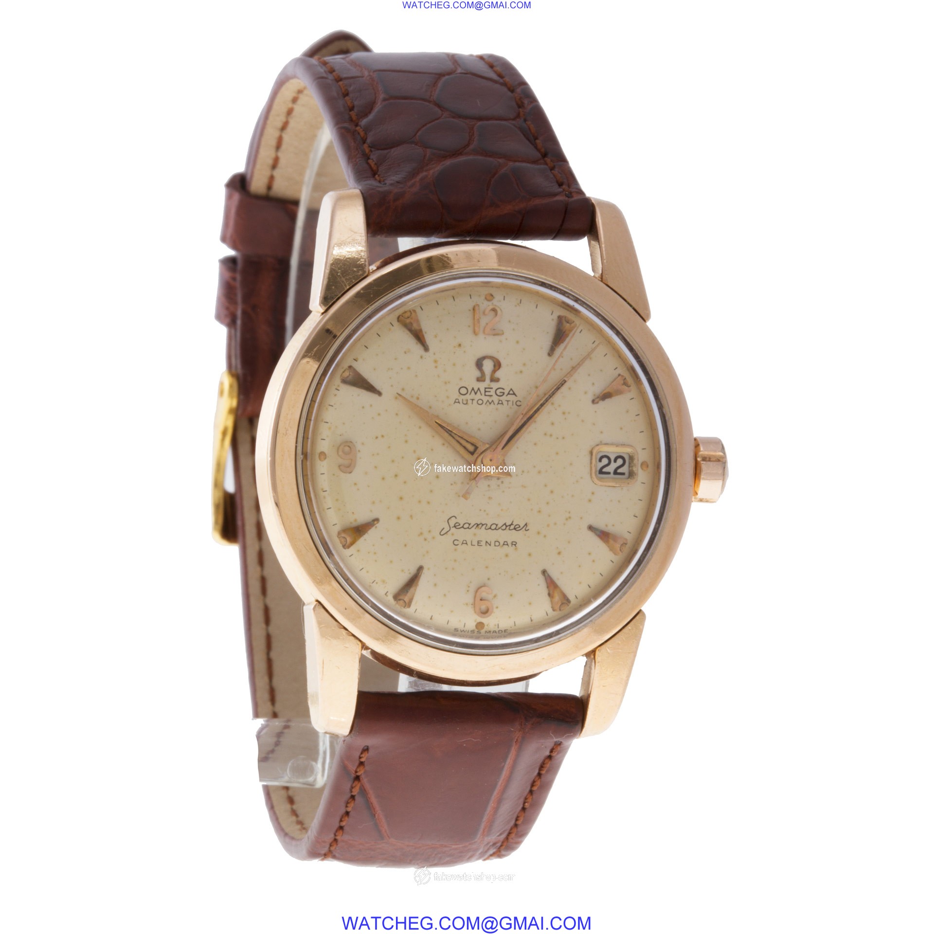 Omega 2849-5-SC Seamaster Automatic Male Pink Gold Fill 4