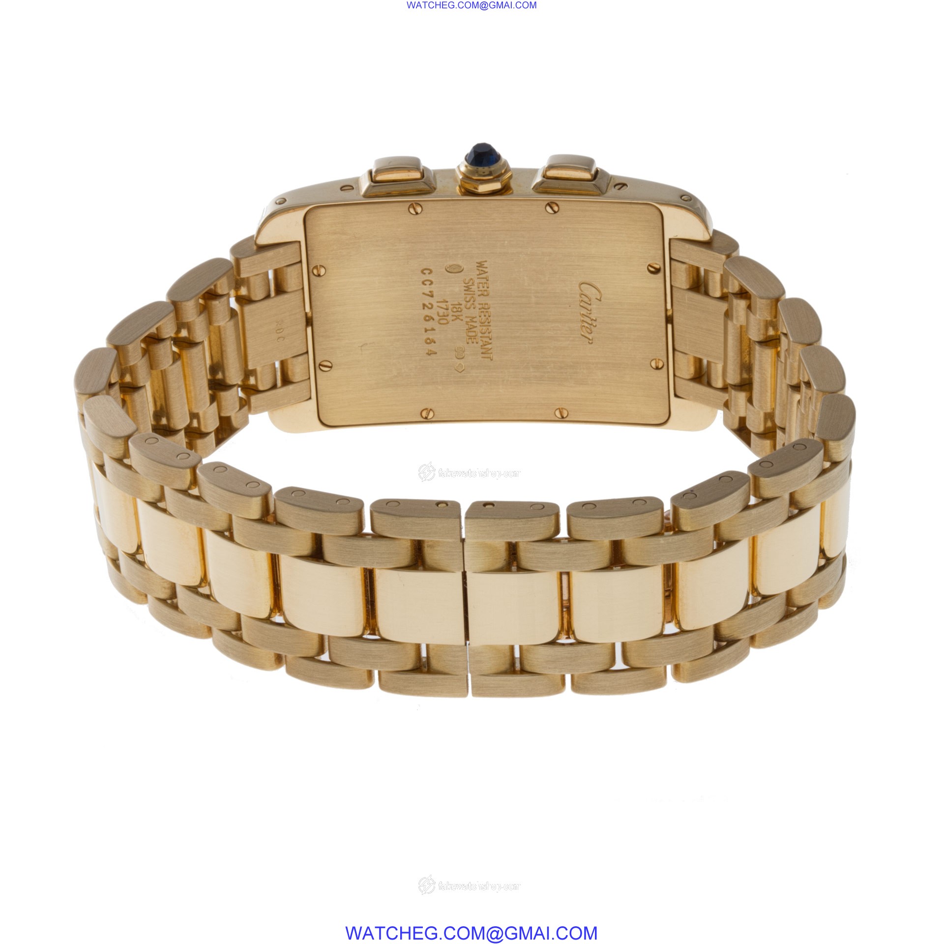 Cartier W2601156 Tank American Quartz Male 18k yellow gold 4